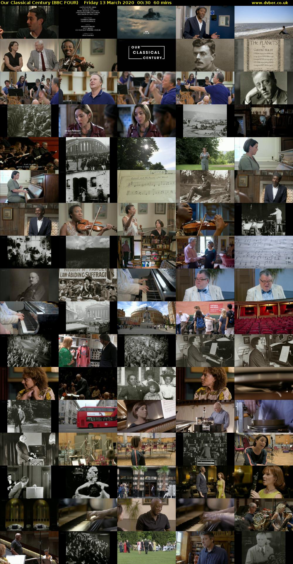 Our Classical Century (BBC FOUR) Friday 13 March 2020 00:30 - 01:30