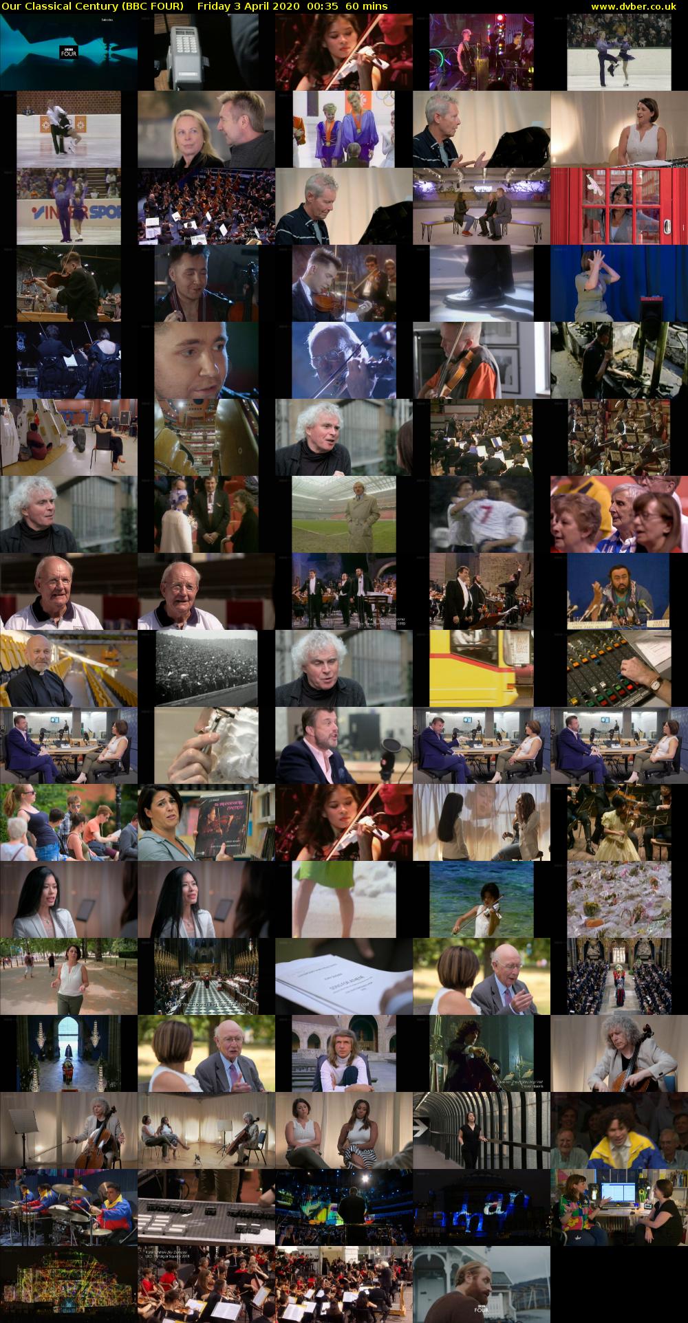 Our Classical Century (BBC FOUR) Friday 3 April 2020 00:35 - 01:35