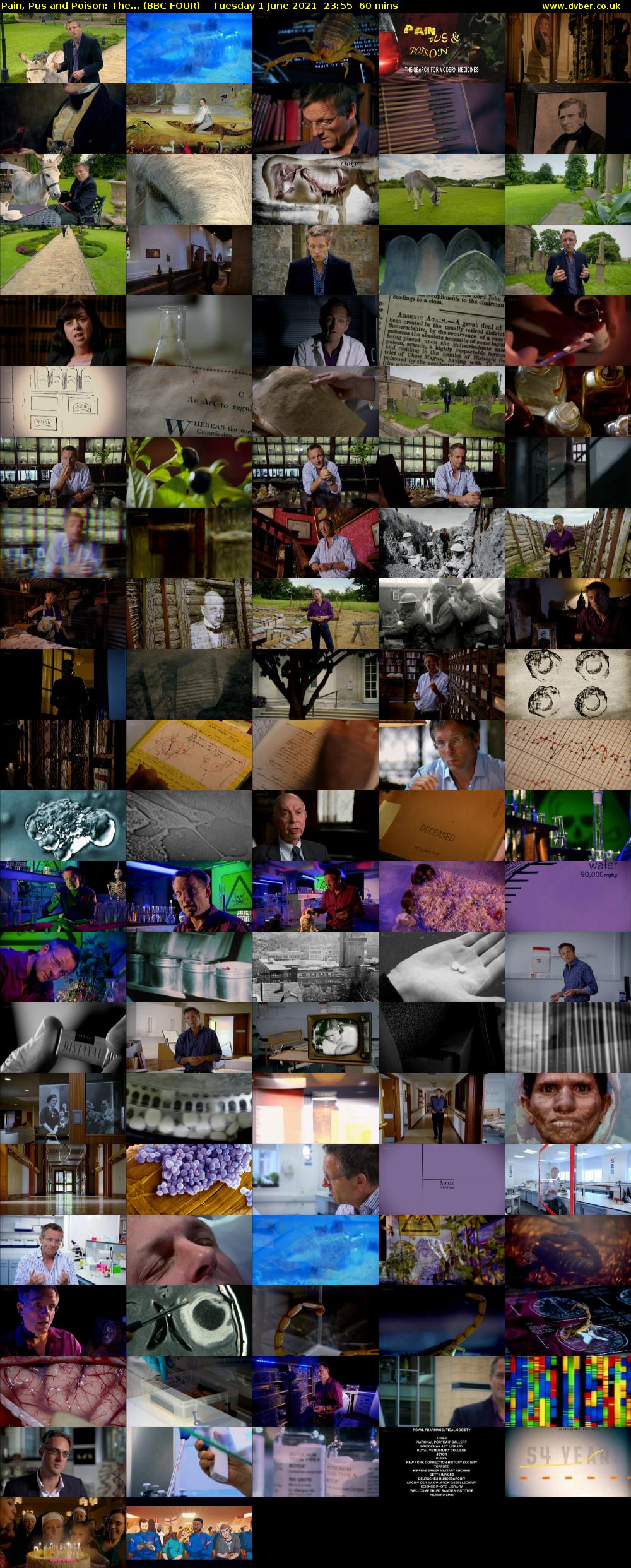 Pain, Pus and Poison: The... (BBC FOUR) Tuesday 1 June 2021 23:55 - 00:55