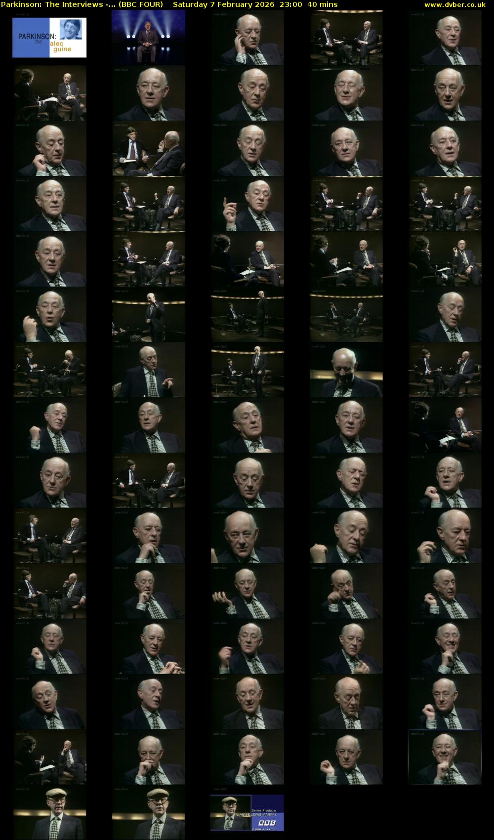 Parkinson: The Interviews -... (BBC FOUR) Saturday 7 February 2026 23:00 - 23:40