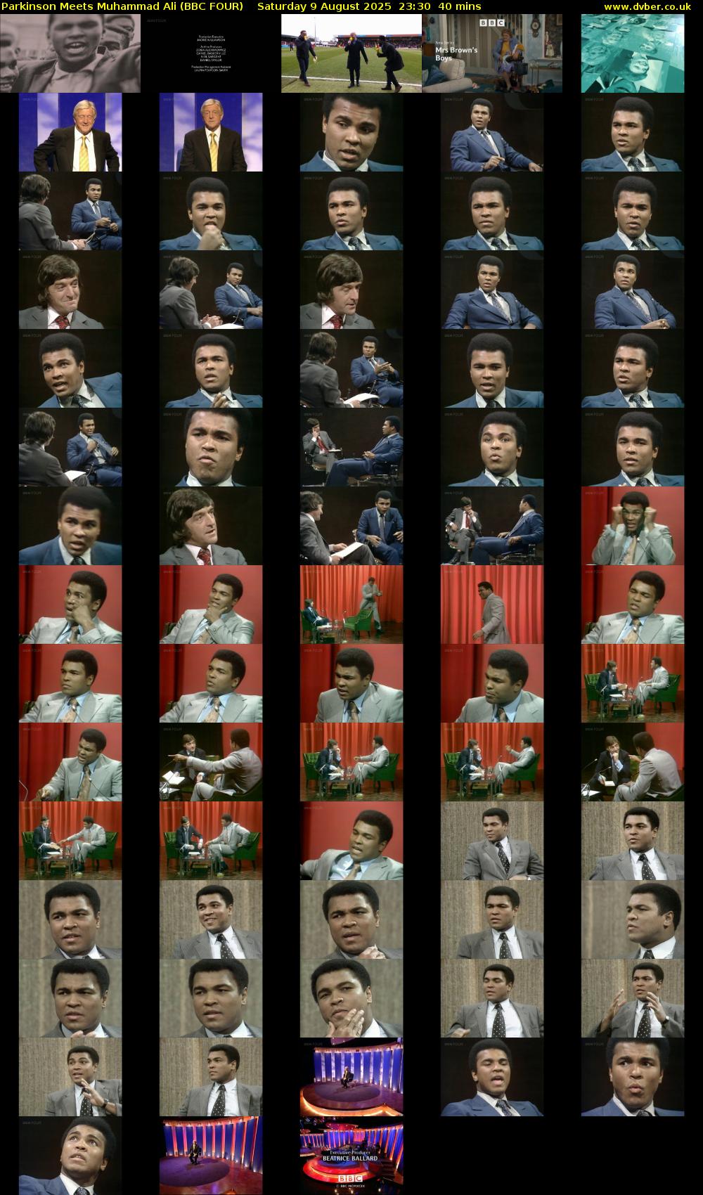 Parkinson Meets Muhammad Ali (BBC FOUR) Saturday 9 August 2025 23:30 - 00:10