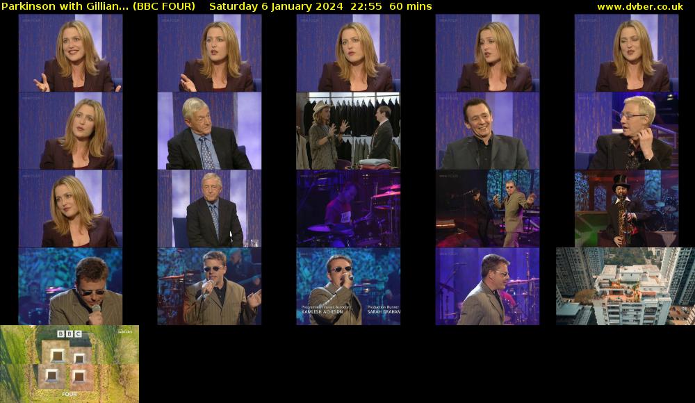 Parkinson with Gillian... (BBC FOUR) Saturday 6 January 2024 22:55 - 23:55