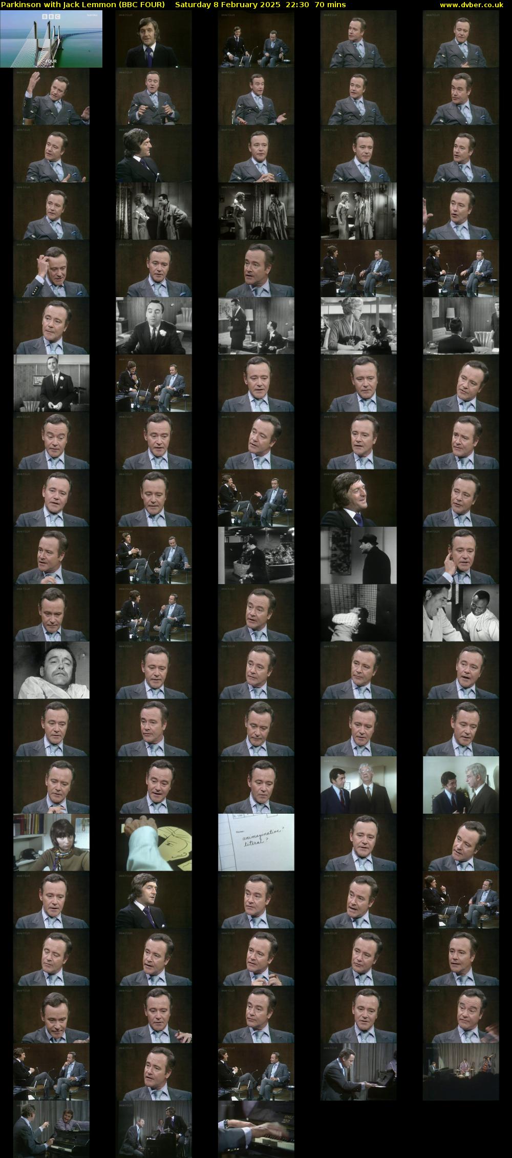 Parkinson with Jack Lemmon (BBC FOUR) Saturday 8 February 2025 22:30 - 23:40