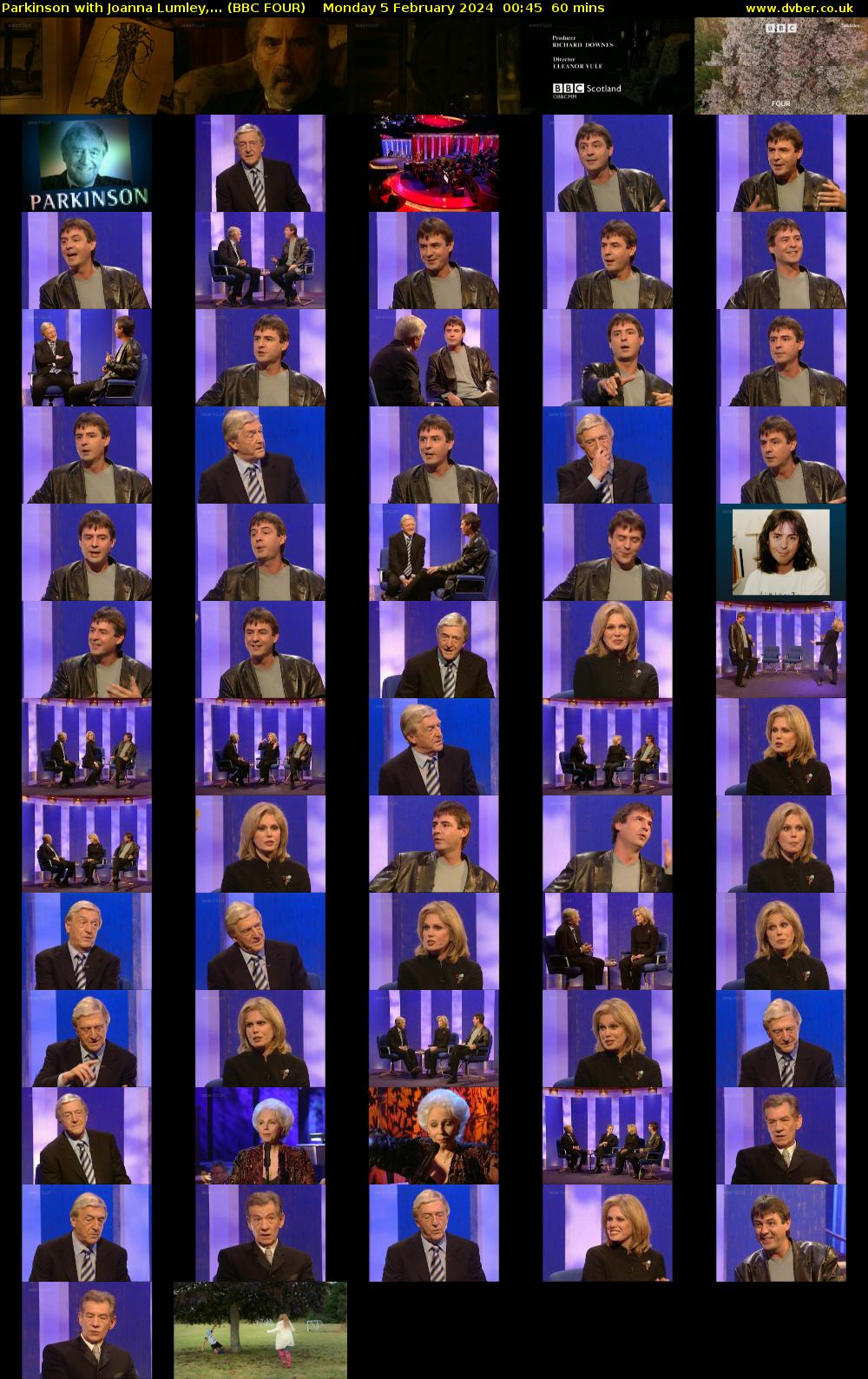 Parkinson with Joanna Lumley,... (BBC FOUR) Monday 5 February 2024 00:45 - 01:45