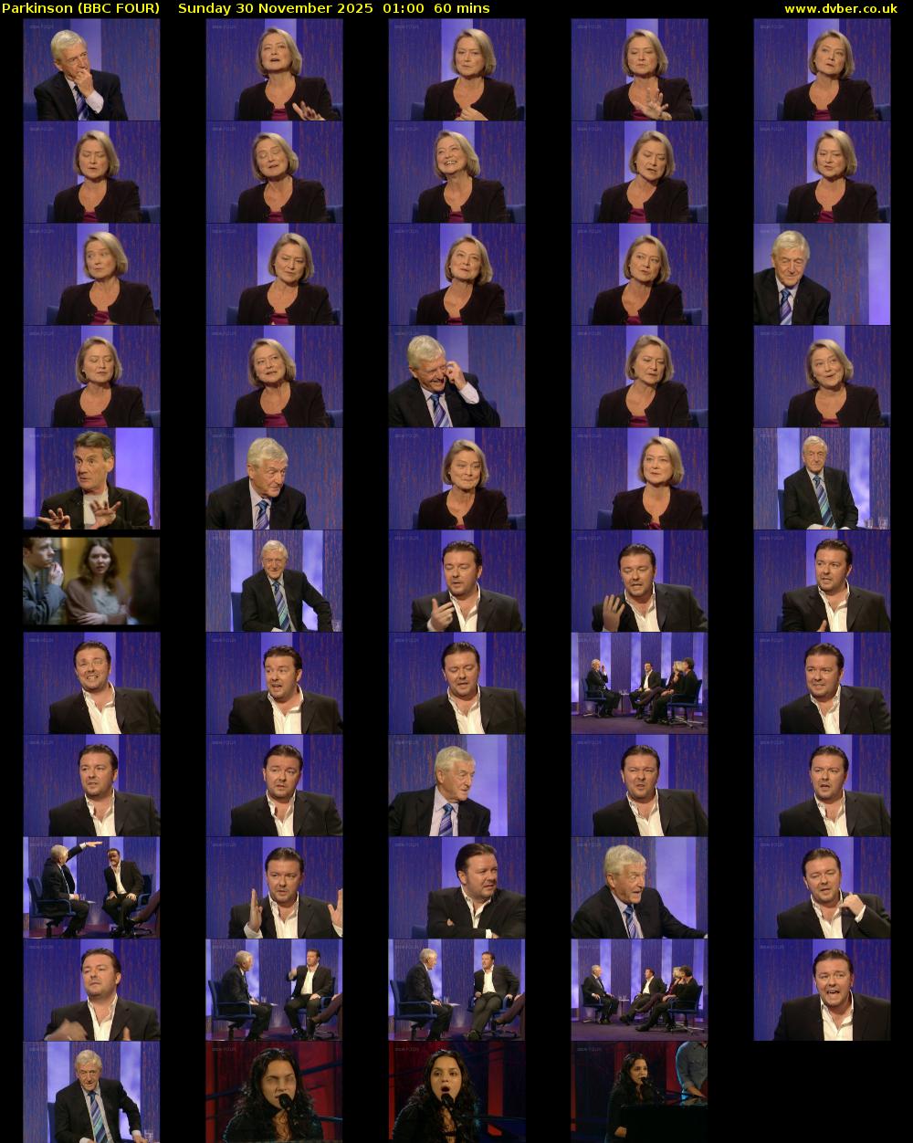 Parkinson (BBC FOUR) Sunday 30 November 2025 01:00 - 02:00