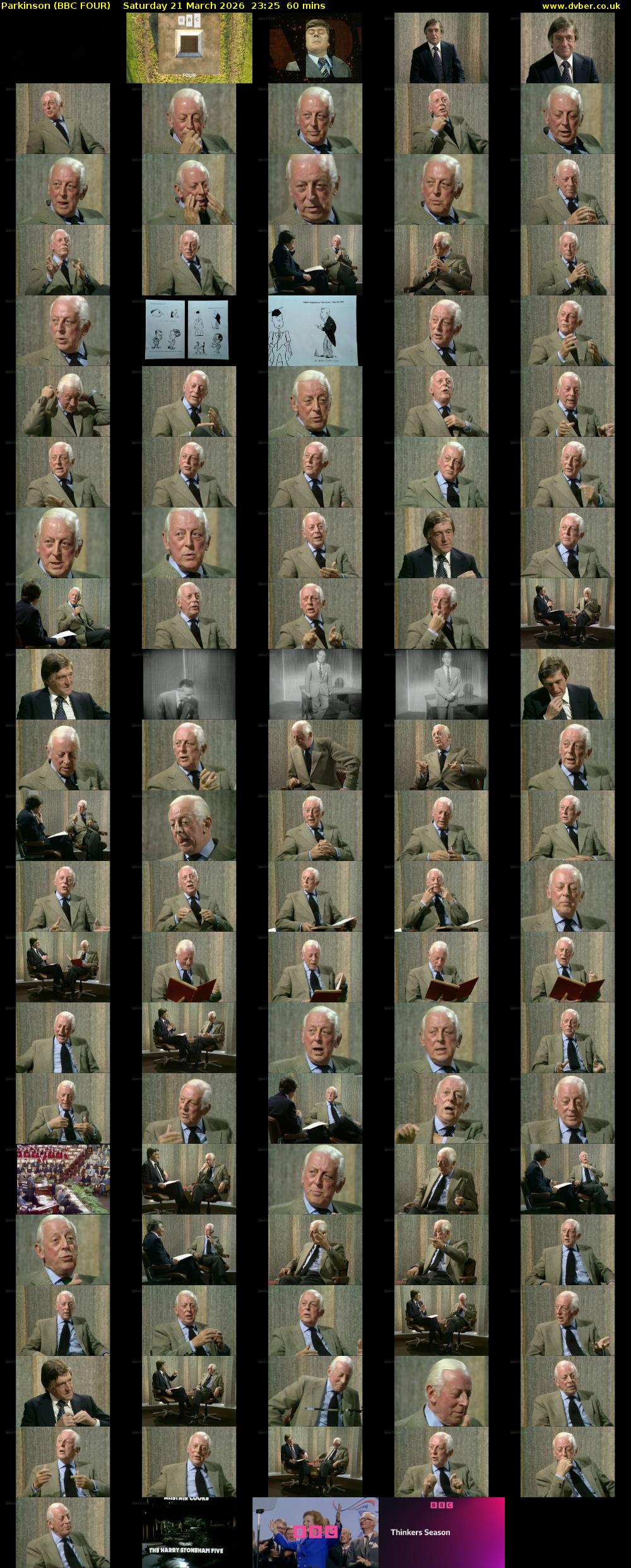 Parkinson (BBC FOUR) Saturday 21 March 2026 23:25 - 00:25