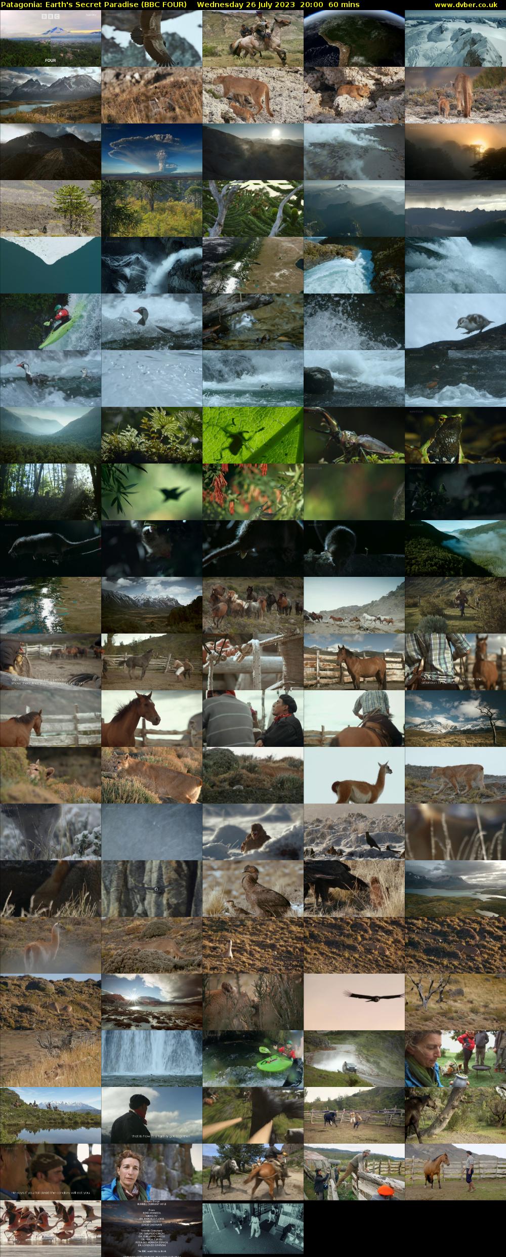 Patagonia: Earth's Secret Paradise (BBC FOUR) Wednesday 26 July 2023 20:00 - 21:00