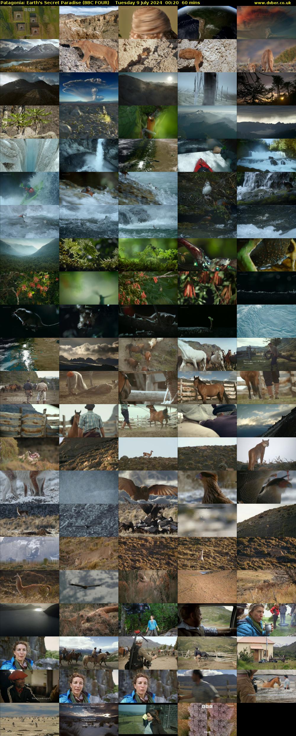 Patagonia: Earth's Secret Paradise (BBC FOUR) Tuesday 9 July 2024 00:20 - 01:20