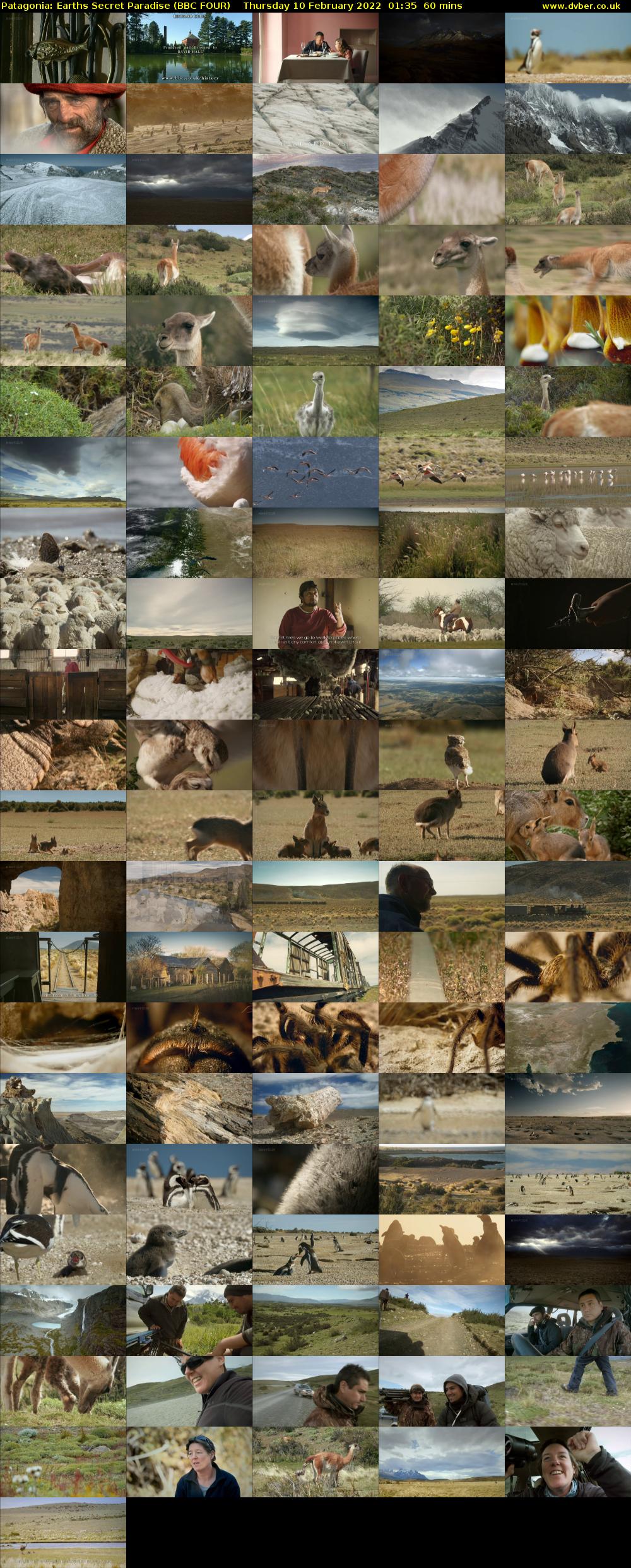 Patagonia: Earths Secret Paradise (BBC FOUR) Thursday 10 February 2022 01:35 - 02:35