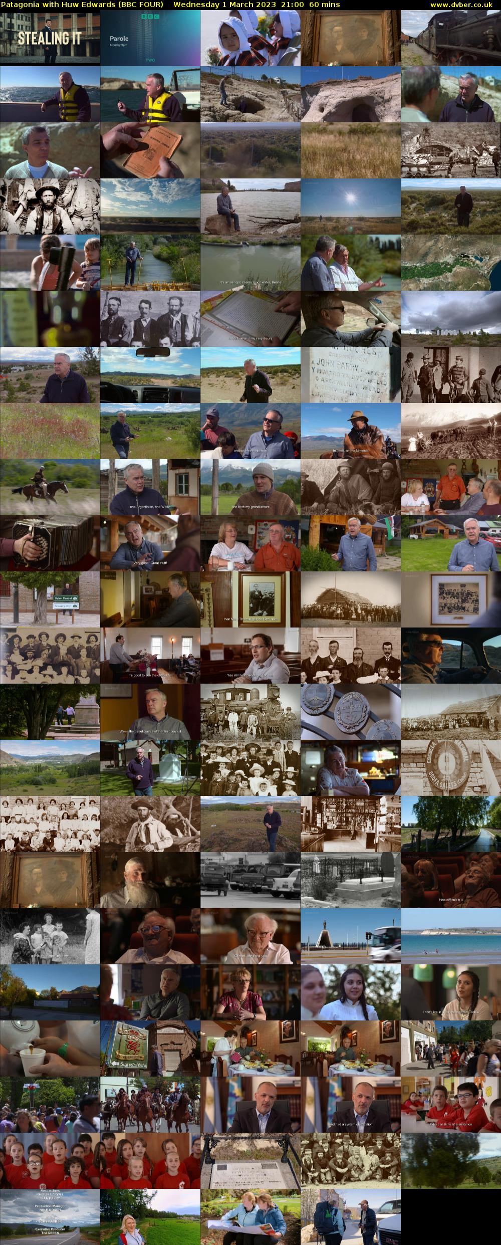 Patagonia with Huw Edwards (BBC FOUR) Wednesday 1 March 2023 21:00 - 22:00