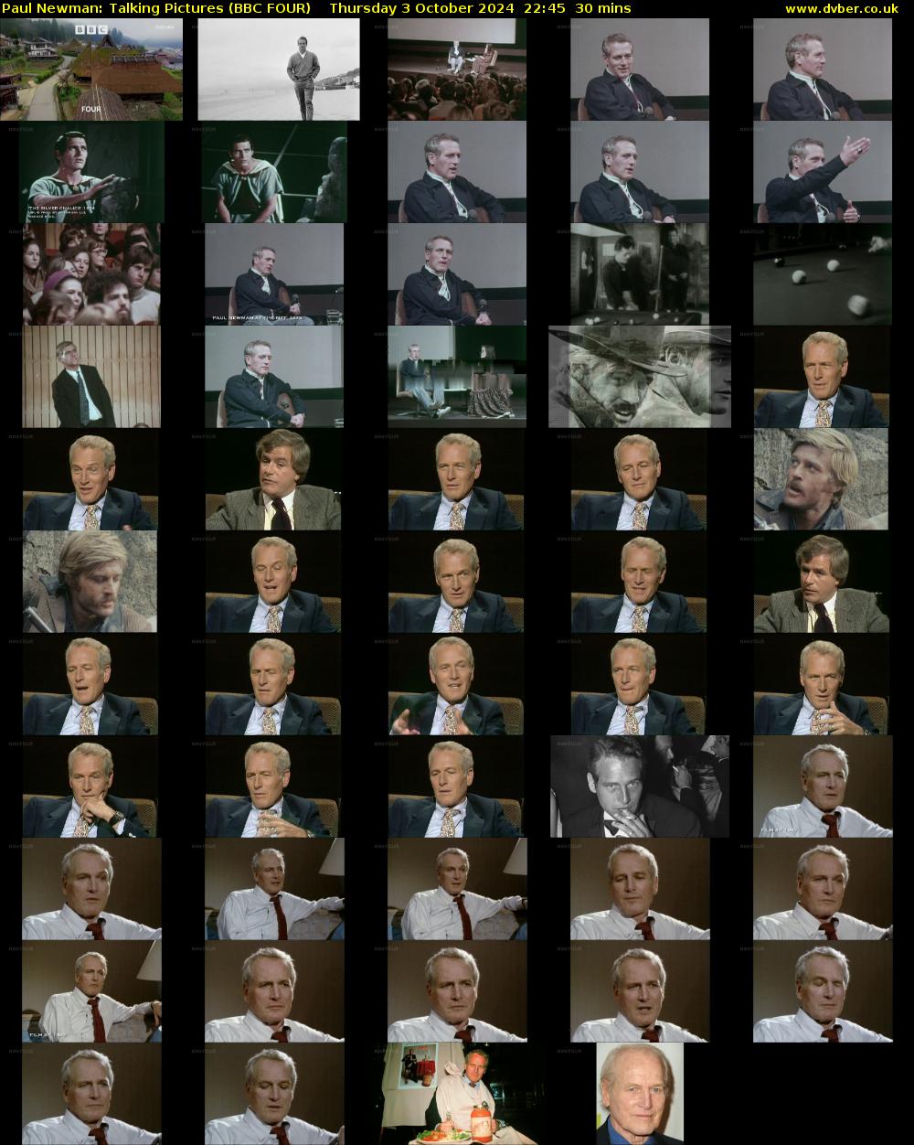 Paul Newman: Talking Pictures (BBC FOUR) Thursday 3 October 2024 22:45 - 23:15