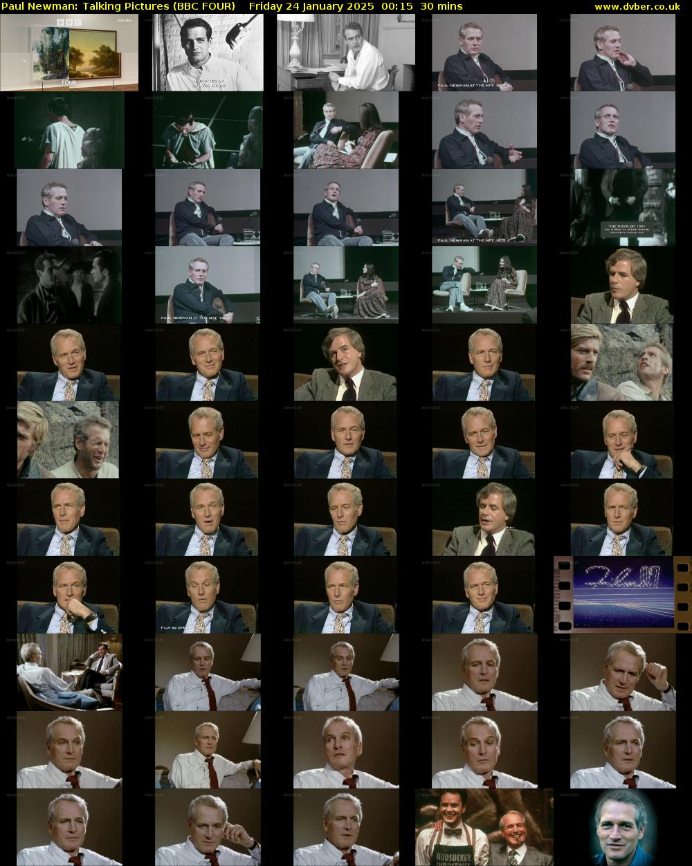 Paul Newman: Talking Pictures (BBC FOUR) Friday 24 January 2025 00:15 - 00:45