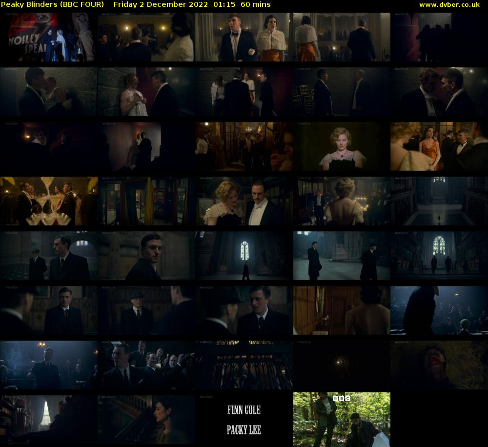 Peaky Blinders (BBC FOUR) Friday 2 December 2022 01:15 - 02:15
