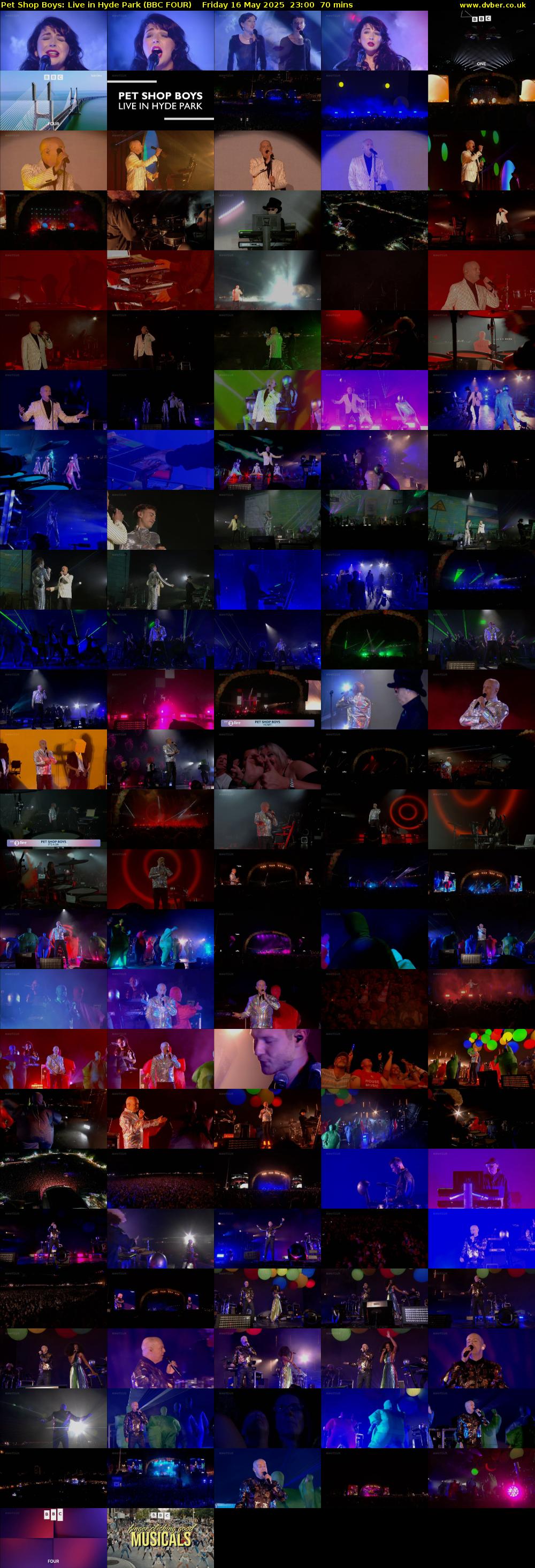 Pet Shop Boys: Live in Hyde Park (BBC FOUR) Friday 16 May 2025 23:00 - 00:10