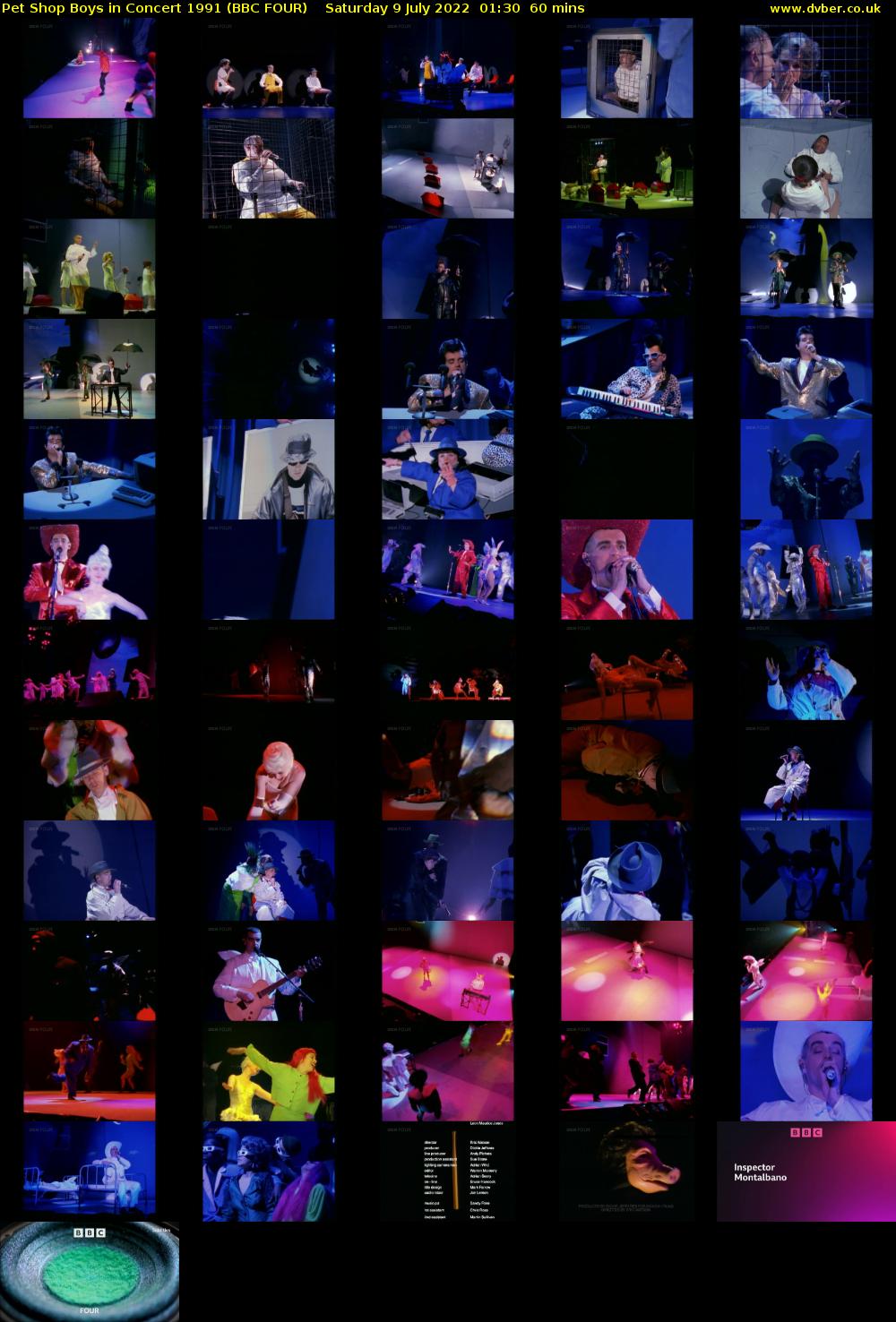 Pet Shop Boys in Concert 1991 (BBC FOUR) Saturday 9 July 2022 01:30 - 02:30