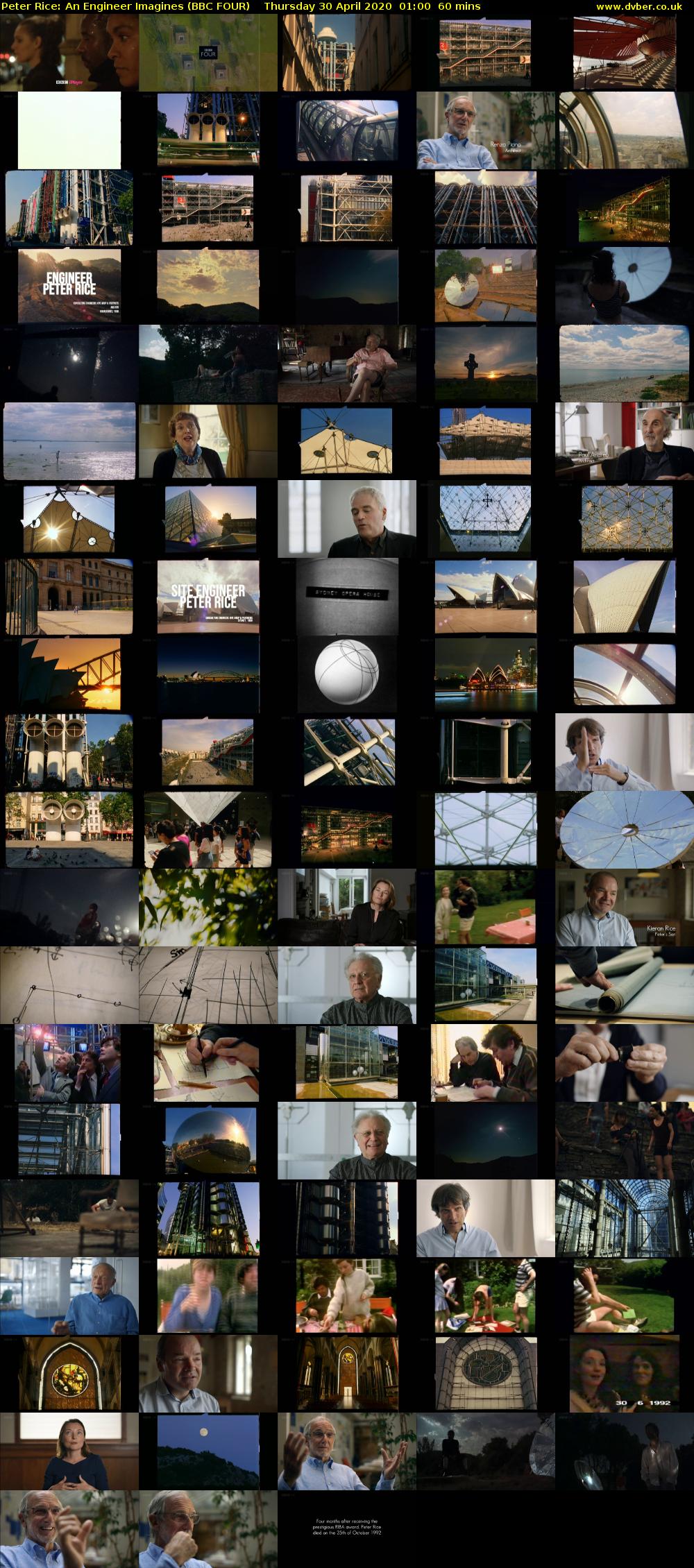 Peter Rice: An Engineer Imagines (BBC FOUR) Thursday 30 April 2020 01:00 - 02:00