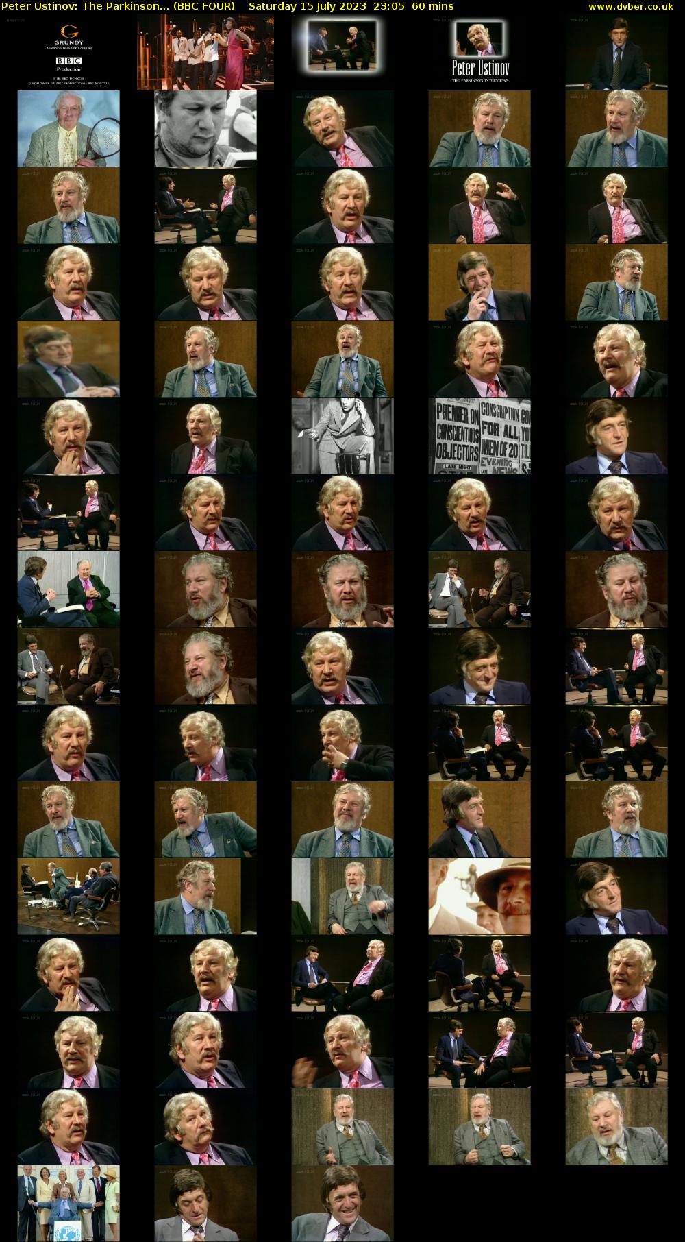 Peter Ustinov: The Parkinson... (BBC FOUR) Saturday 15 July 2023 23:05 - 00:05