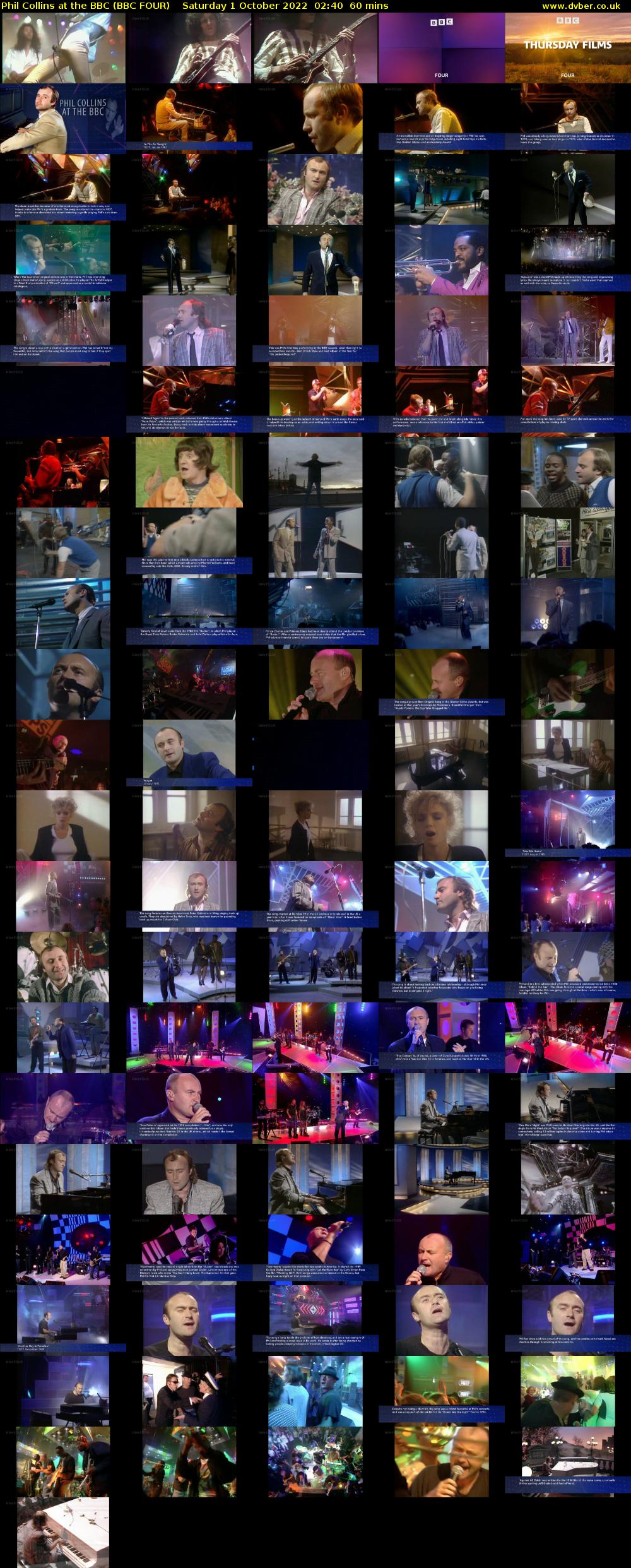 Phil Collins at the BBC (BBC FOUR) Saturday 1 October 2022 02:40 - 03:40