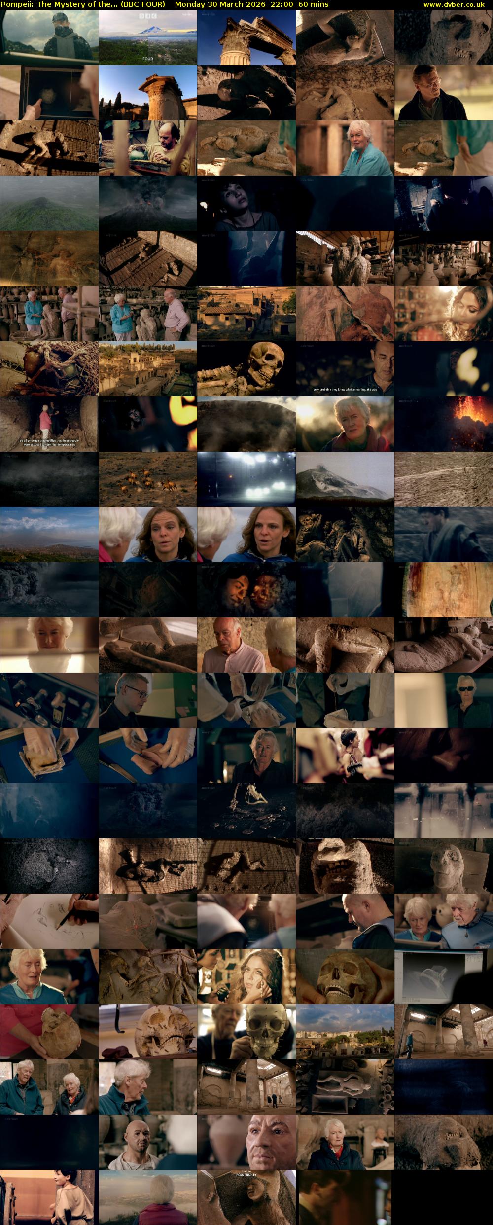 Pompeii: The Mystery of the... (BBC FOUR) Monday 30 March 2026 22:00 - 23:00