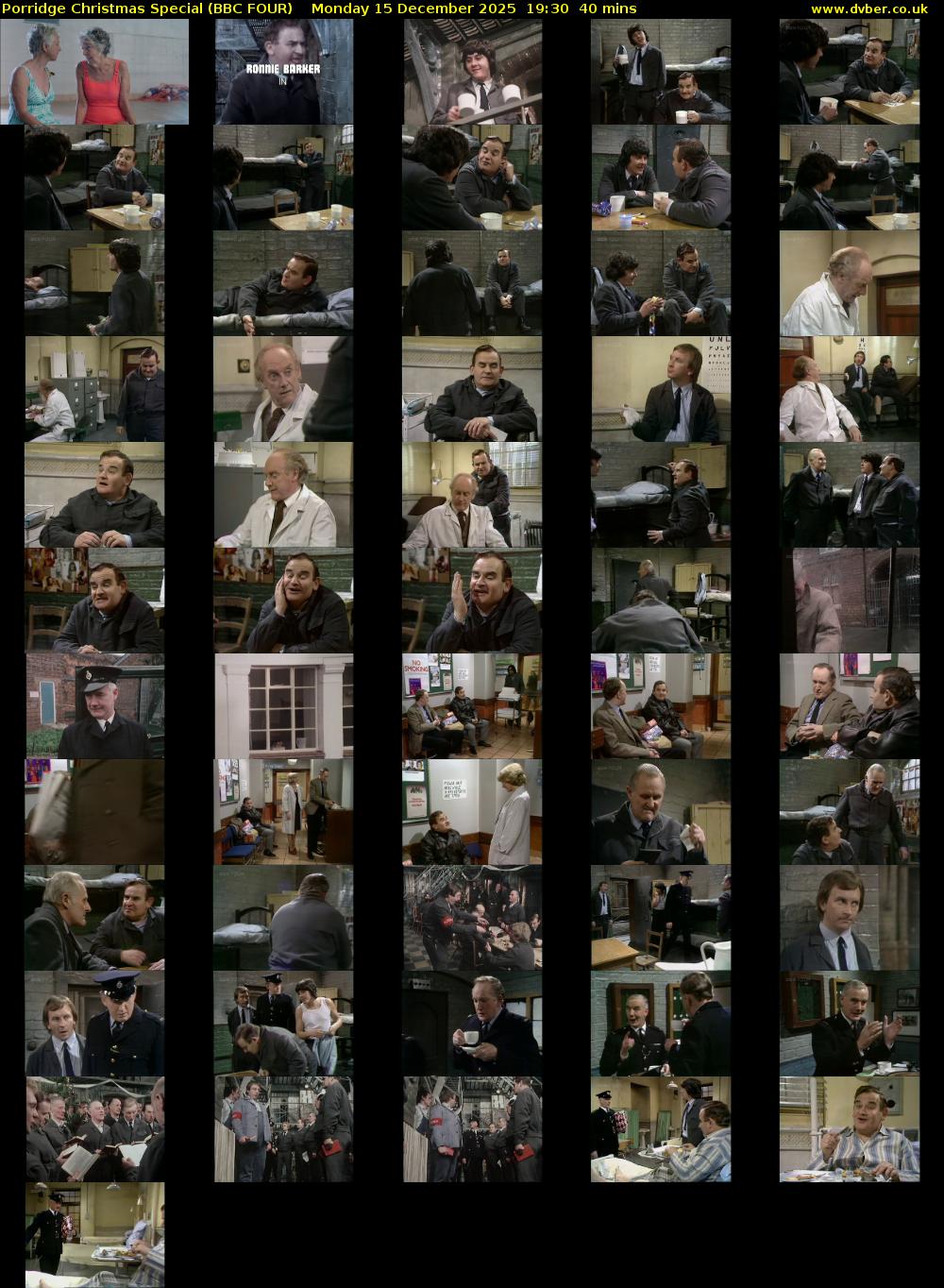 Porridge Christmas Special (BBC FOUR) Monday 15 December 2025 19:30 - 20:10