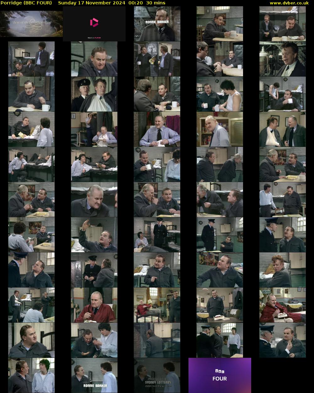 Porridge (BBC FOUR) Sunday 17 November 2024 00:20 - 00:50