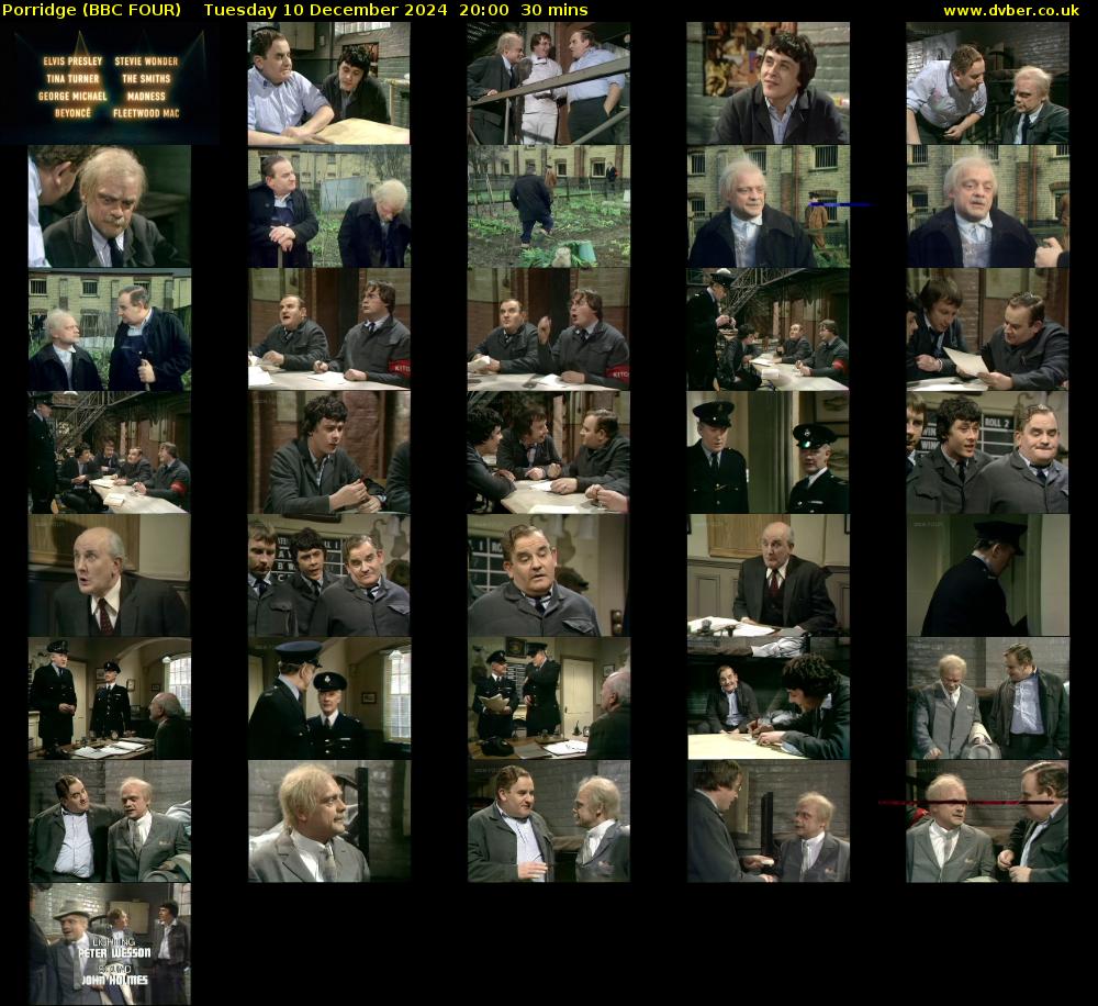Porridge (BBC FOUR) Tuesday 10 December 2024 20:00 - 20:30