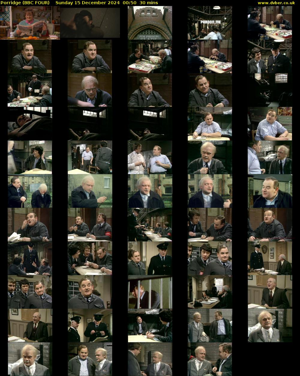 Porridge (BBC FOUR) Sunday 15 December 2024 00:50 - 01:20