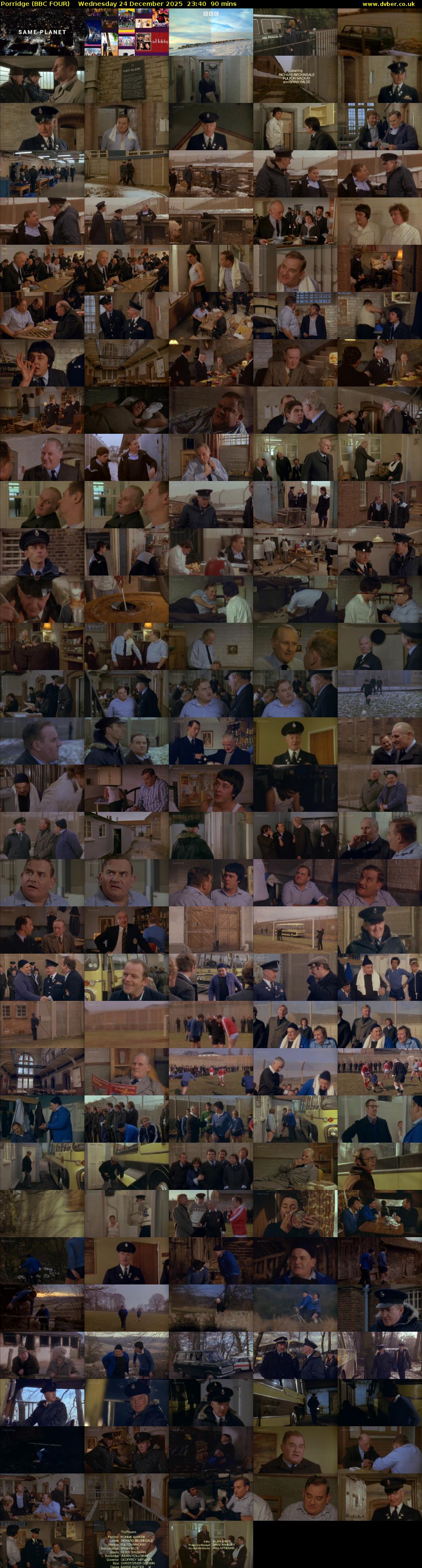 Porridge (BBC FOUR) Wednesday 24 December 2025 23:40 - 01:10