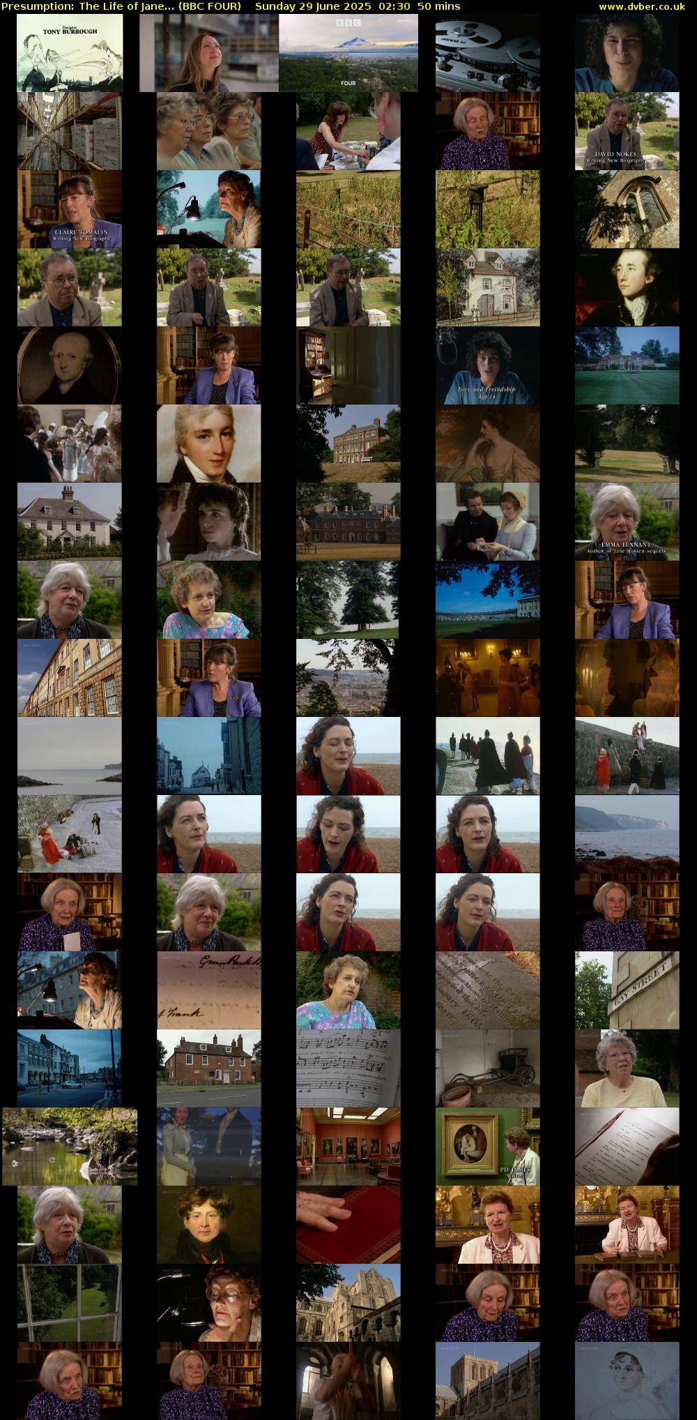 Presumption: The Life of Jane... (BBC FOUR) Sunday 29 June 2025 02:30 - 03:20