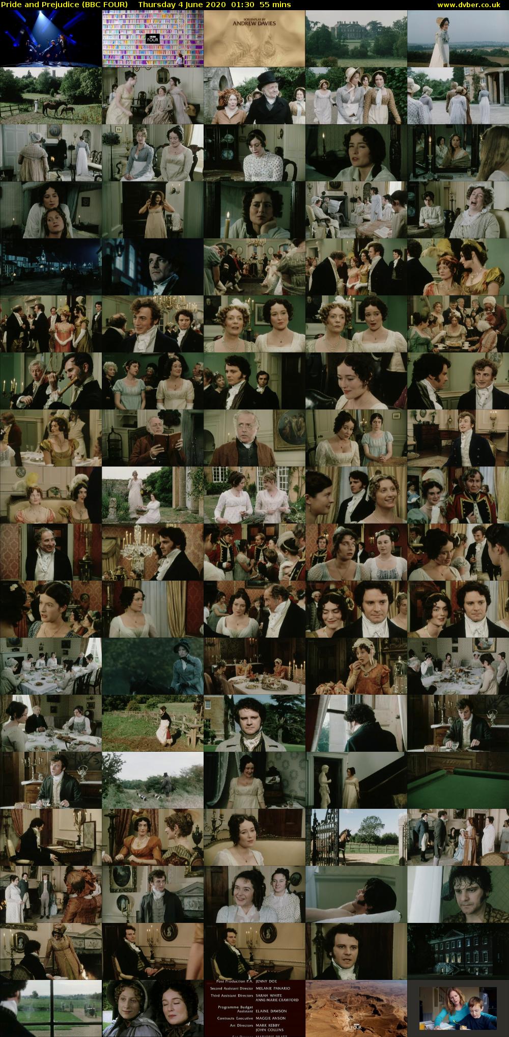 Pride and Prejudice (BBC FOUR) Thursday 4 June 2020 01:30 - 02:25