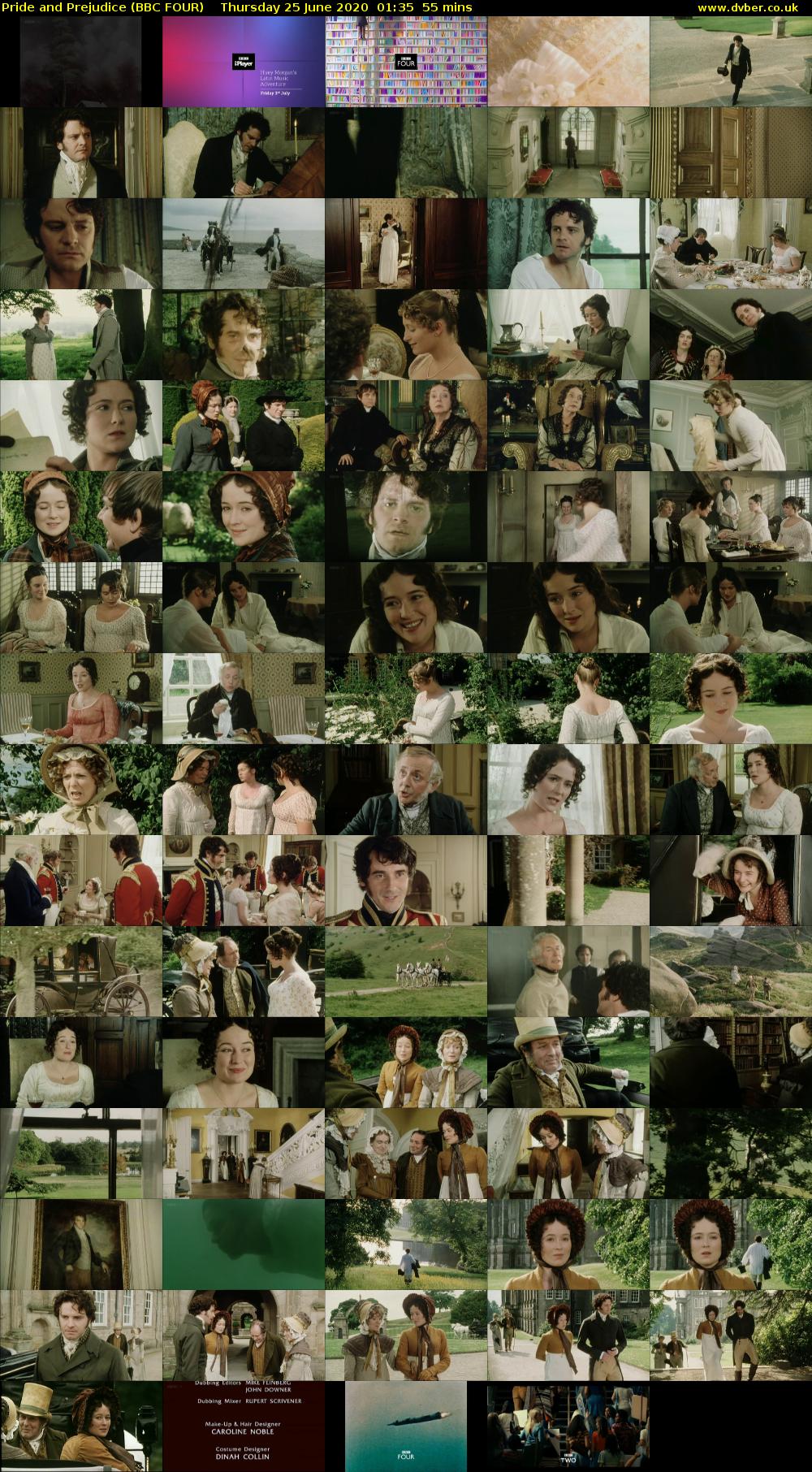 Pride and Prejudice (BBC FOUR) Thursday 25 June 2020 01:35 - 02:30