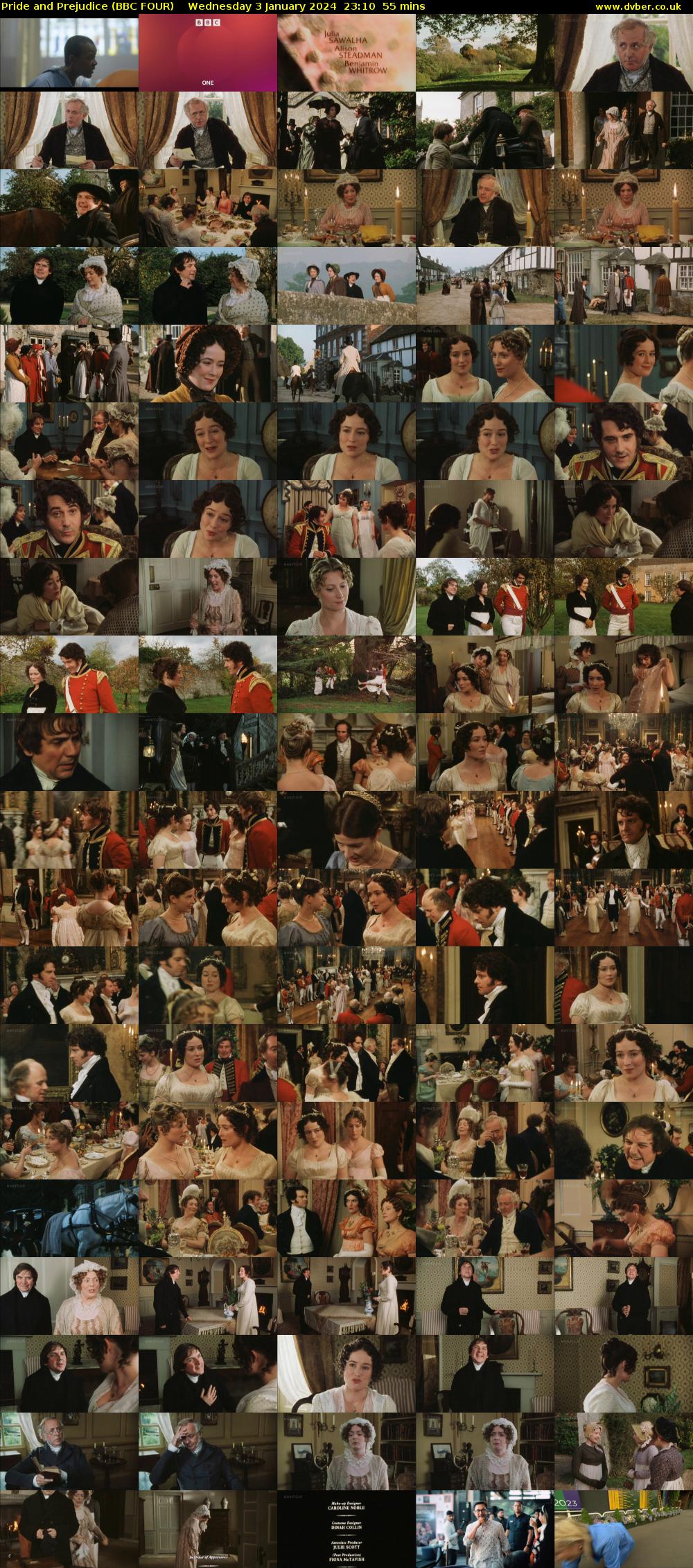 Pride and Prejudice (BBC FOUR) Wednesday 3 January 2024 23:10 - 00:05