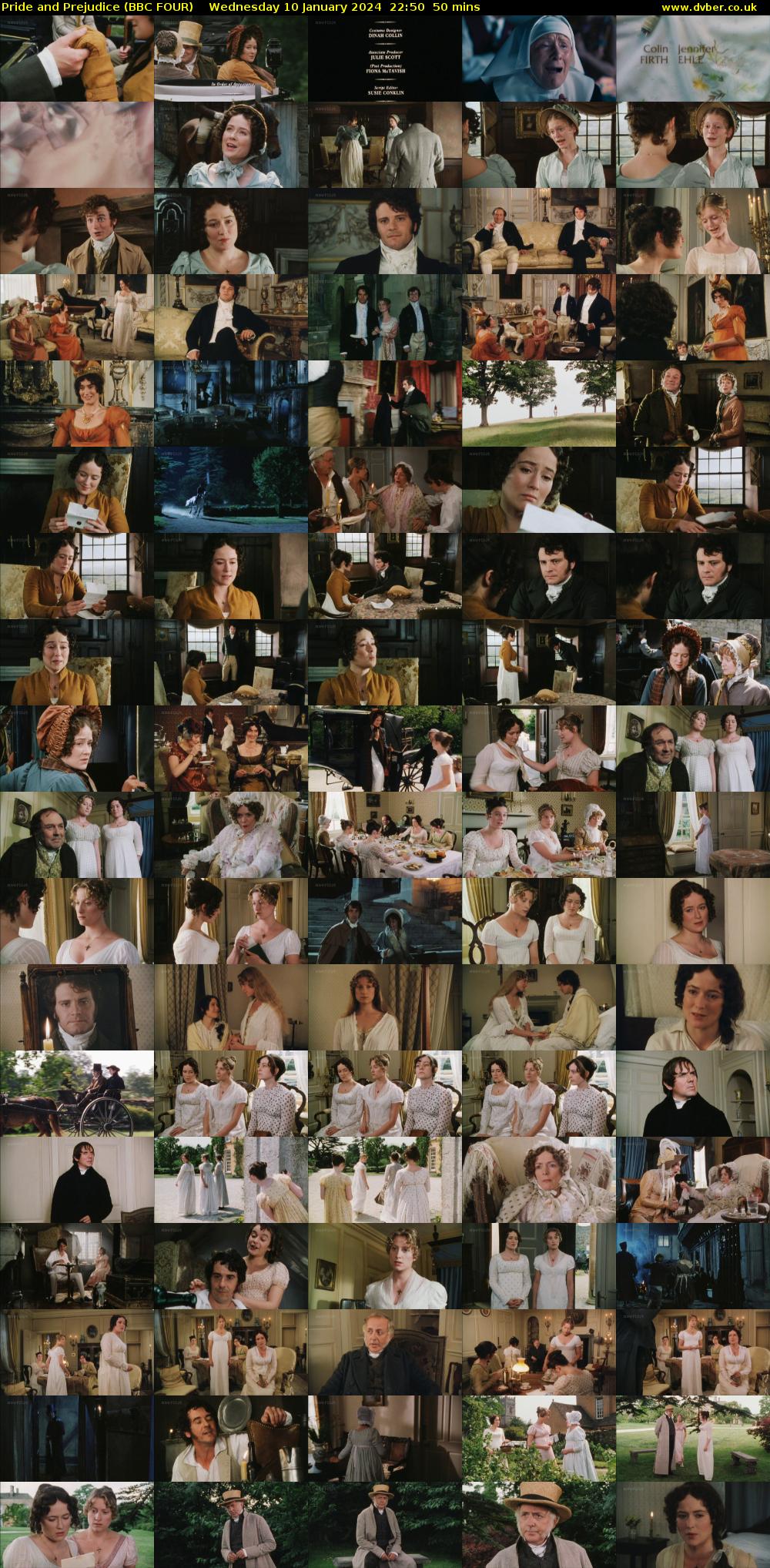 Pride and Prejudice (BBC FOUR) Wednesday 10 January 2024 22:50 - 23:40