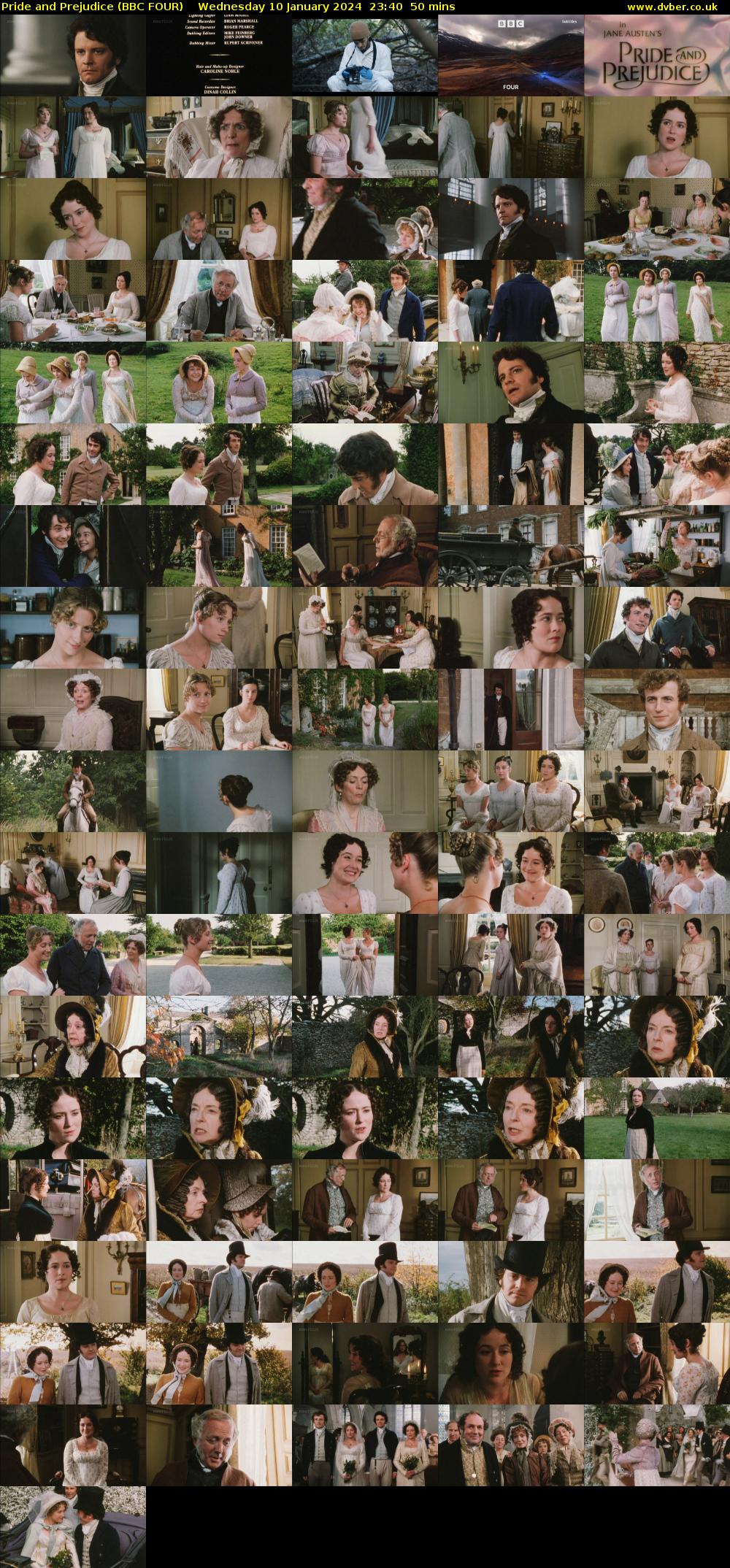 Pride and Prejudice (BBC FOUR) Wednesday 10 January 2024 23:40 - 00:30