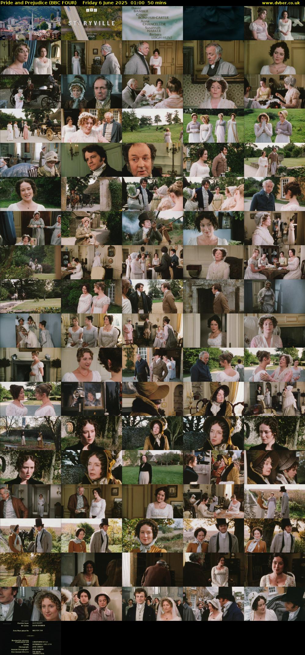 Pride and Prejudice (BBC FOUR) Friday 6 June 2025 01:00 - 01:50