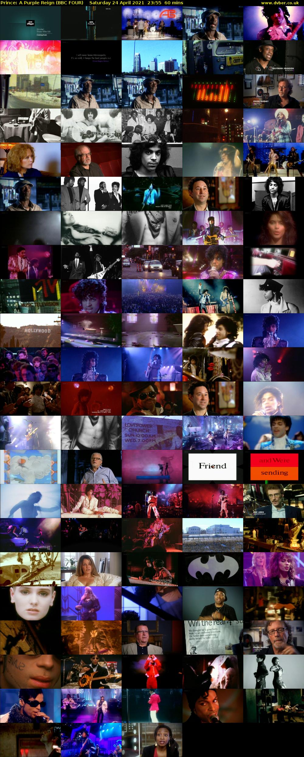 Prince: A Purple Reign (BBC FOUR) Saturday 24 April 2021 23:55 - 00:55