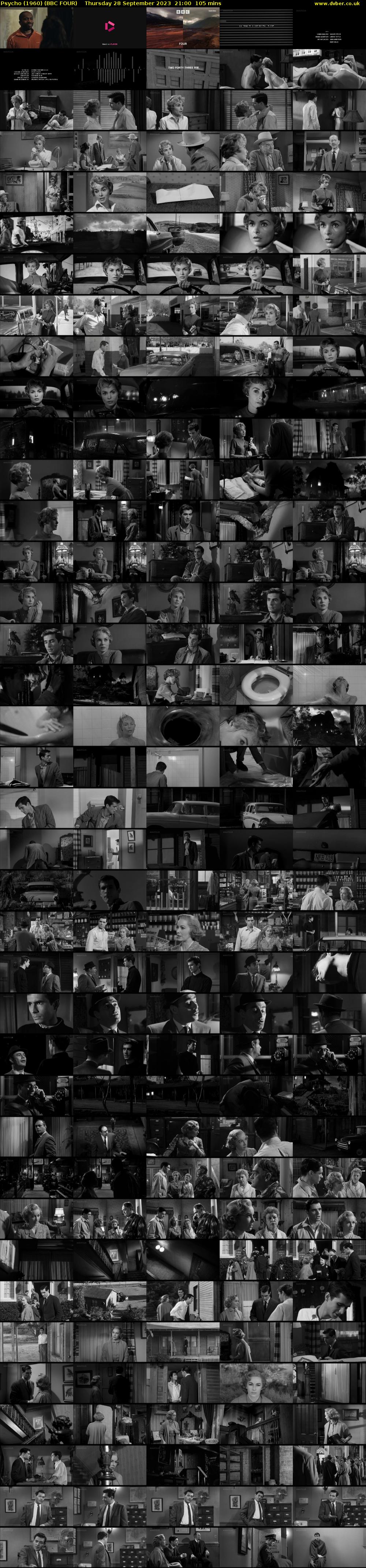Psycho (1960) (BBC FOUR) Thursday 28 September 2023 21:00 - 22:45