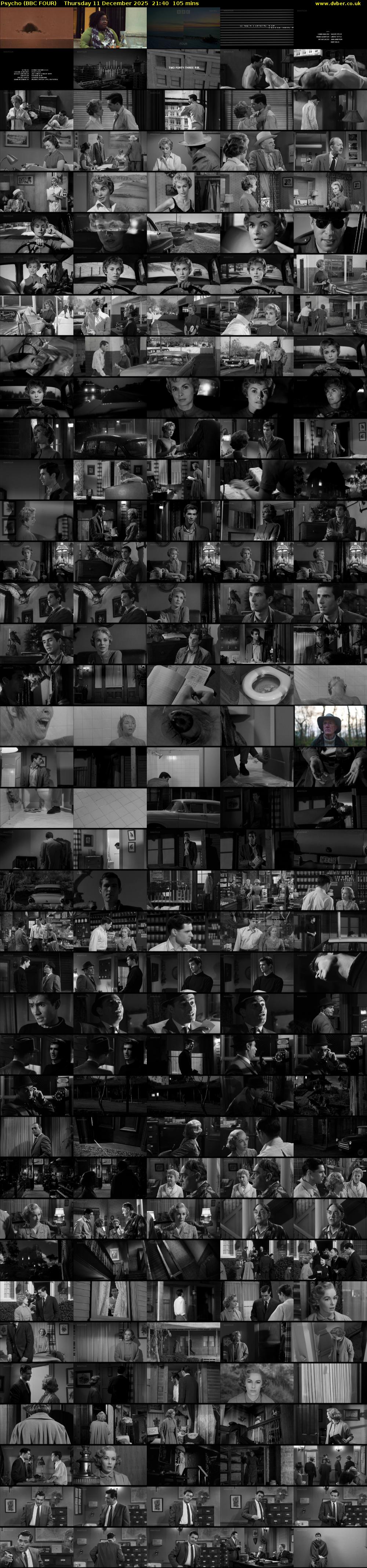 Psycho (BBC FOUR) Thursday 11 December 2025 21:40 - 23:25