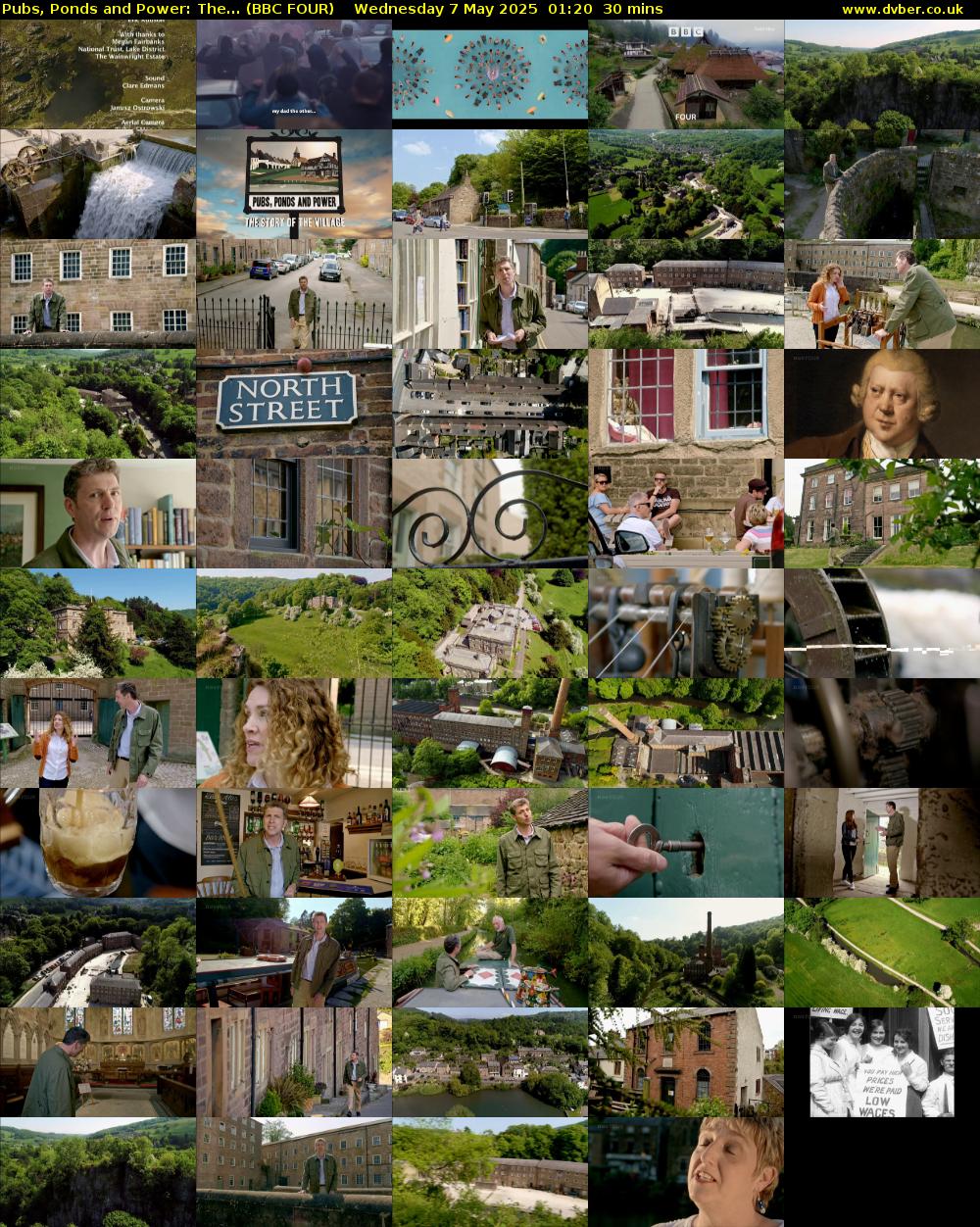 Pubs, Ponds and Power: The... (BBC FOUR) Wednesday 7 May 2025 01:20 - 01:50