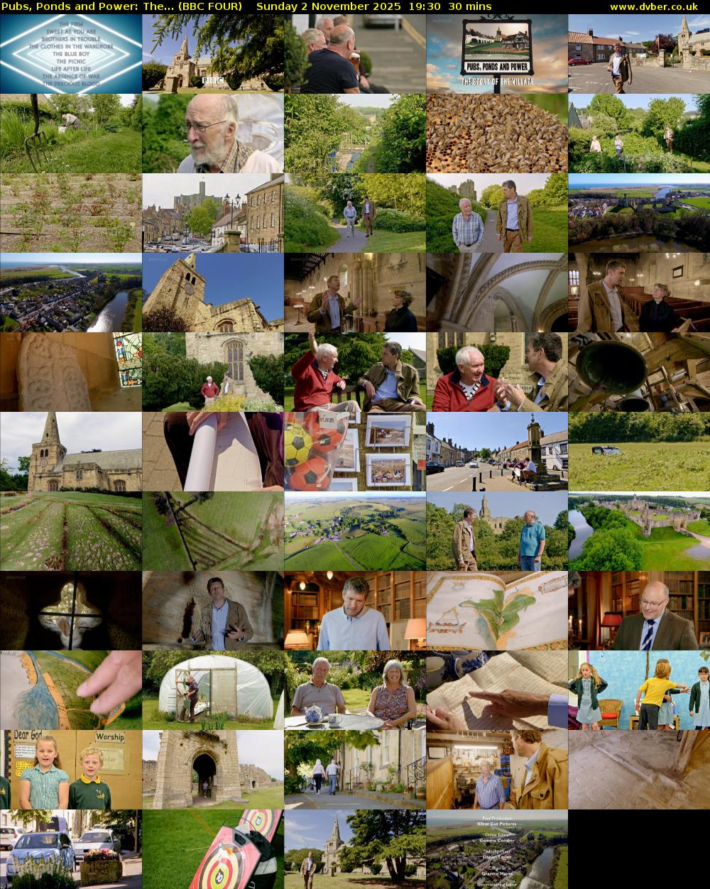 Pubs, Ponds and Power: The... (BBC FOUR) Sunday 2 November 2025 19:30 - 20:00