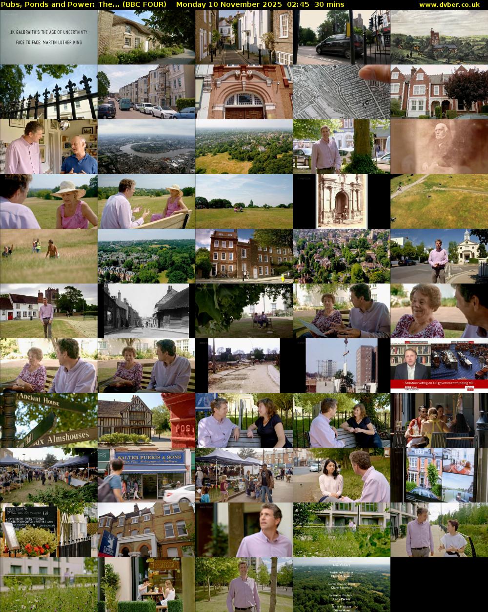 Pubs, Ponds and Power: The... (BBC FOUR) Monday 10 November 2025 02:45 - 03:15