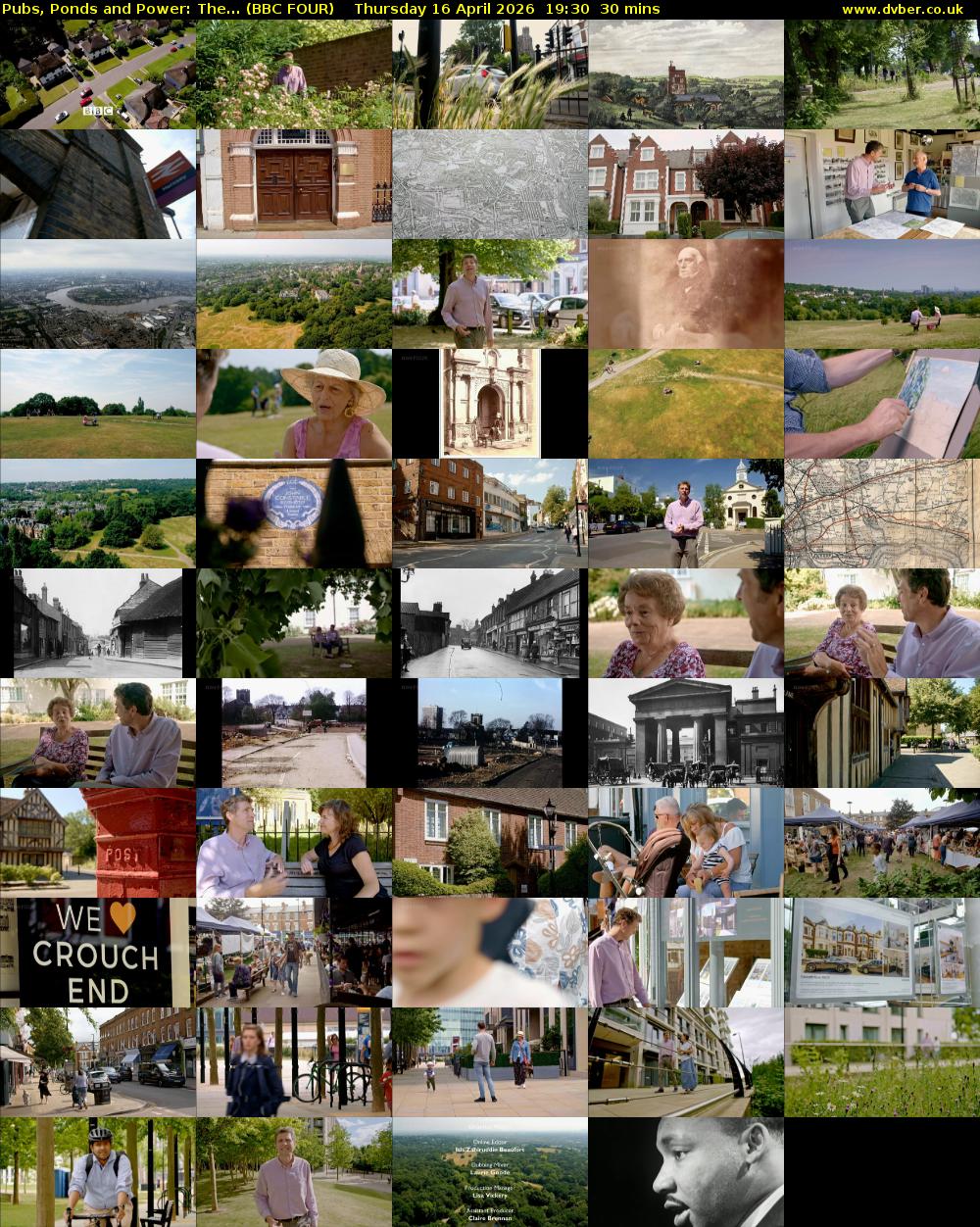 Pubs, Ponds and Power: The... (BBC FOUR) Thursday 16 April 2026 19:30 - 20:00