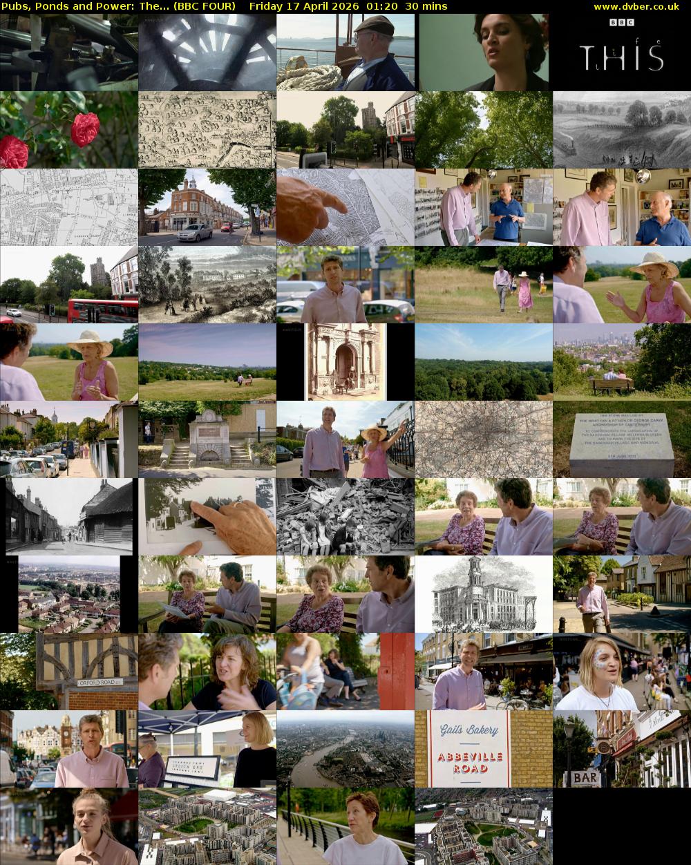 Pubs, Ponds and Power: The... (BBC FOUR) Friday 17 April 2026 01:20 - 01:50