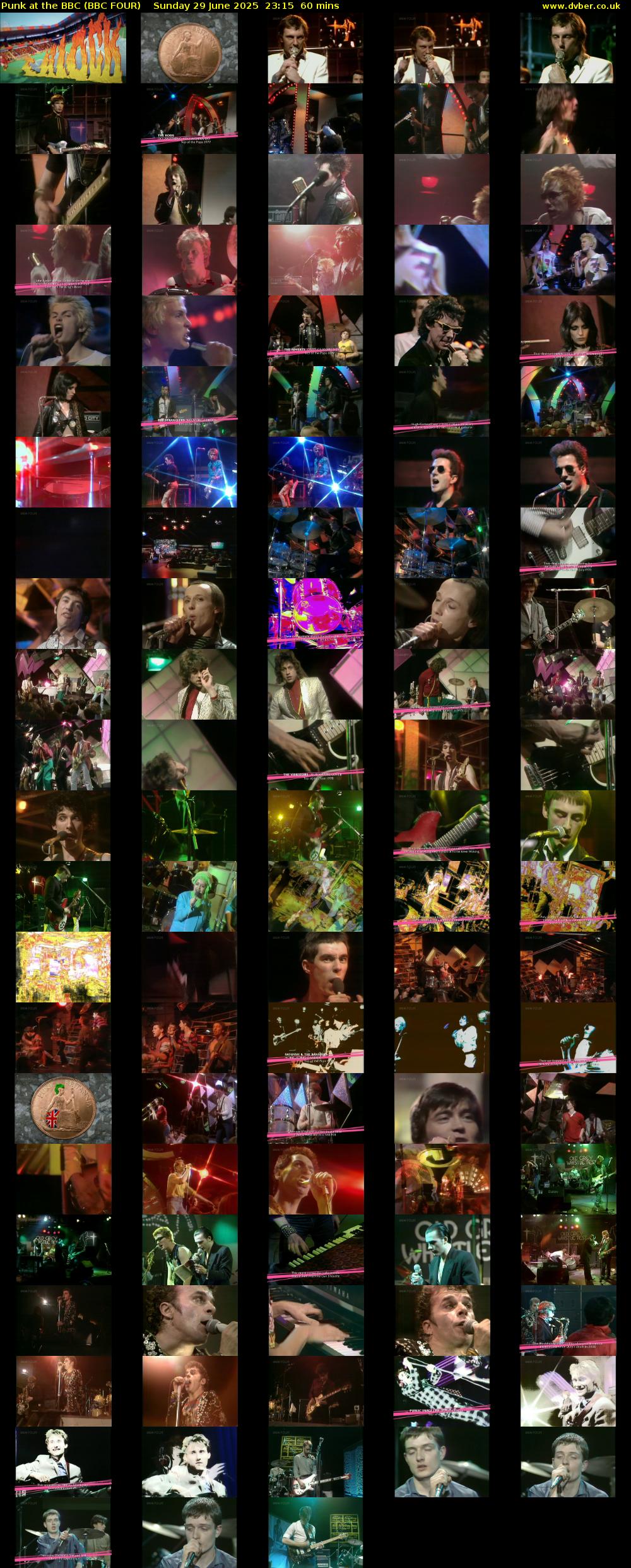 Punk at the BBC (BBC FOUR) Sunday 29 June 2025 23:15 - 00:15