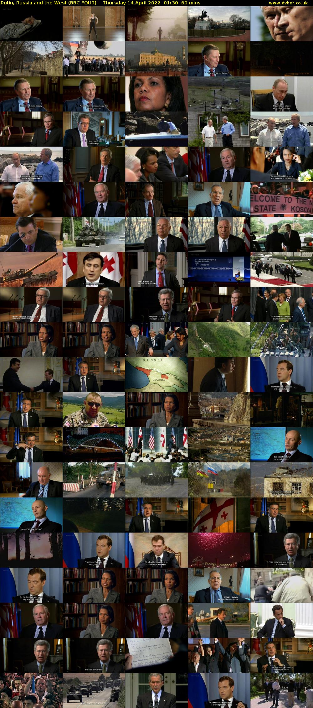 Putin, Russia and the West (BBC FOUR) Thursday 14 April 2022 01:30 - 02:30