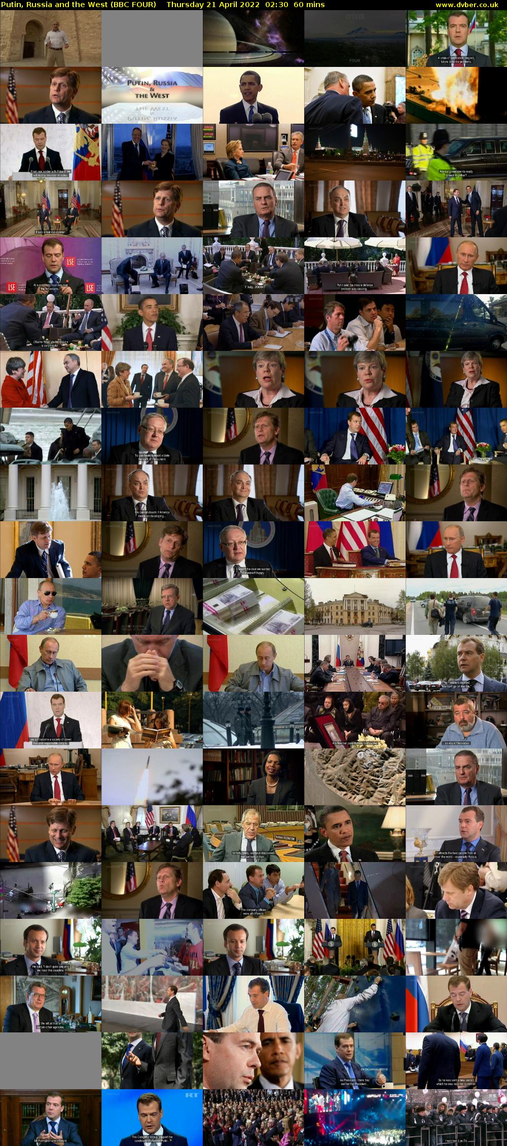 Putin, Russia and the West (BBC FOUR) Thursday 21 April 2022 02:30 - 03:30