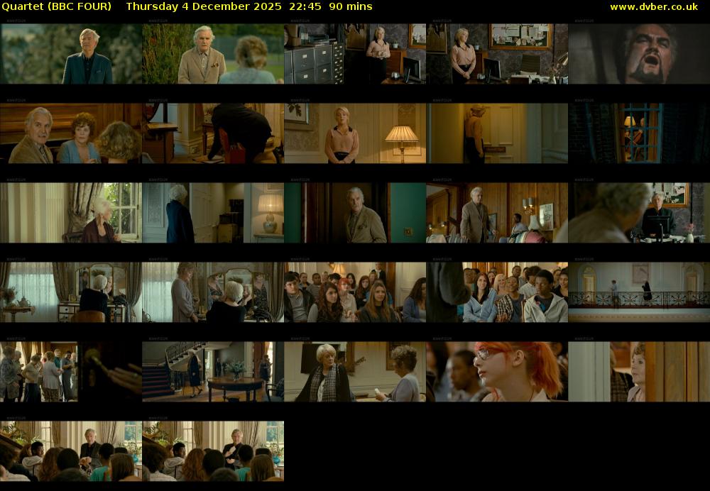 Quartet (BBC FOUR) Thursday 4 December 2025 22:45 - 00:15