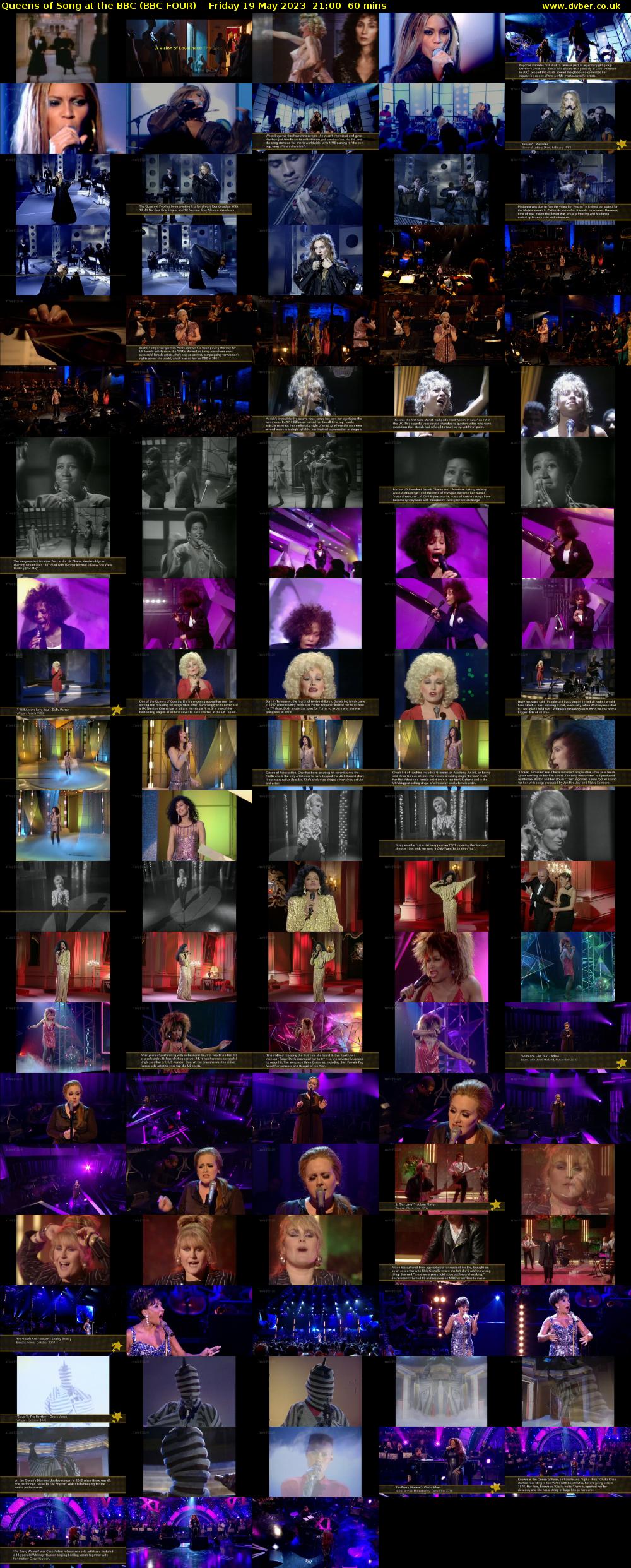 Queens of Song at the BBC (BBC FOUR) Friday 19 May 2023 21:00 - 22:00