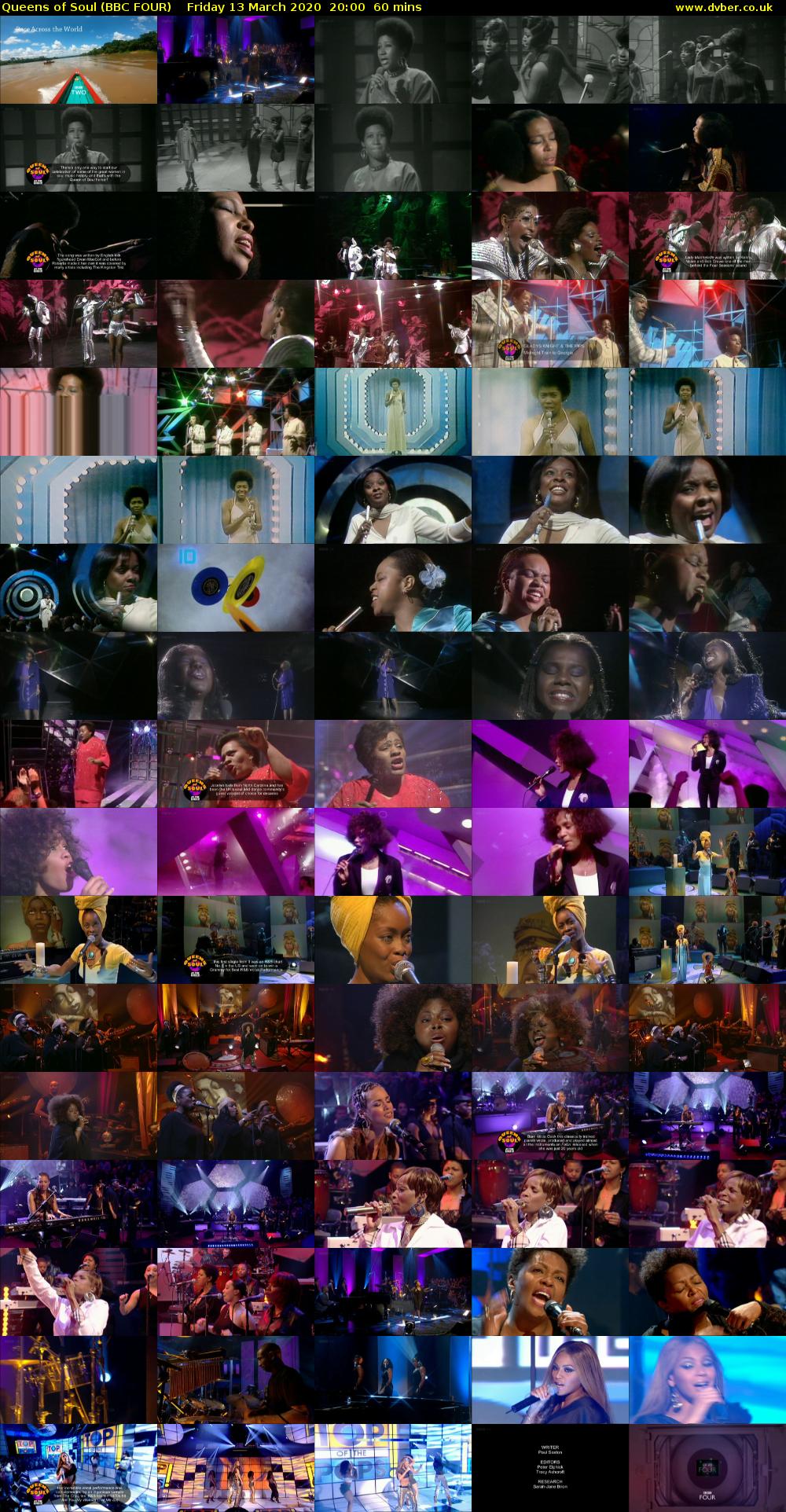 Queens of Soul (BBC FOUR) Friday 13 March 2020 20:00 - 21:00