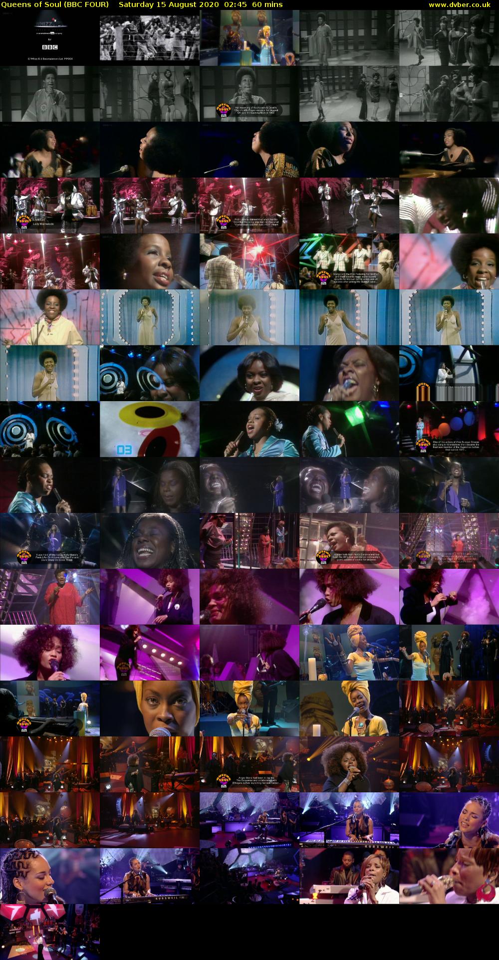 Queens of Soul (BBC FOUR) Saturday 15 August 2020 02:45 - 03:45